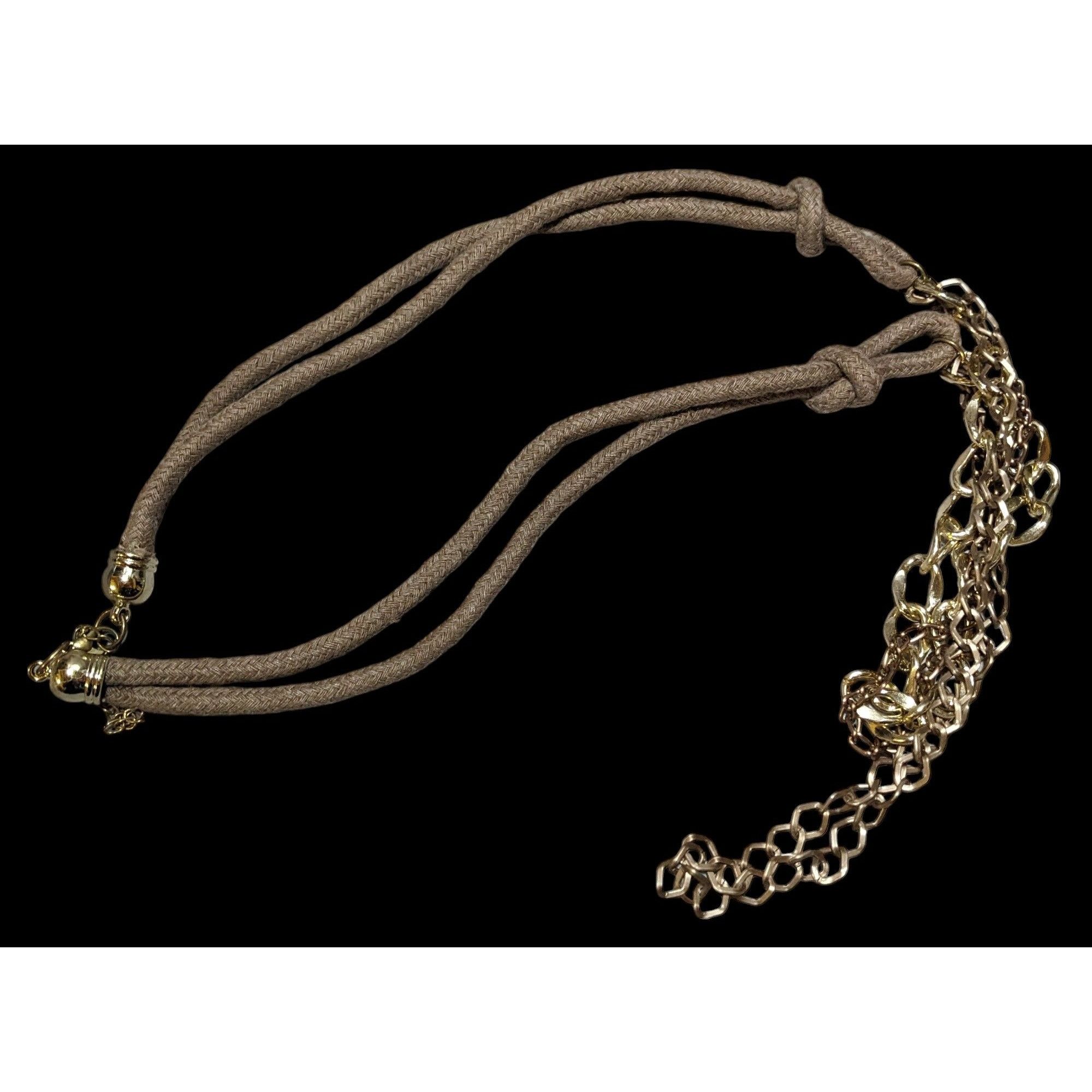 Other Rustic Brown And Gold Statement Necklace Size ONE SIZE - 2 Thumbnail