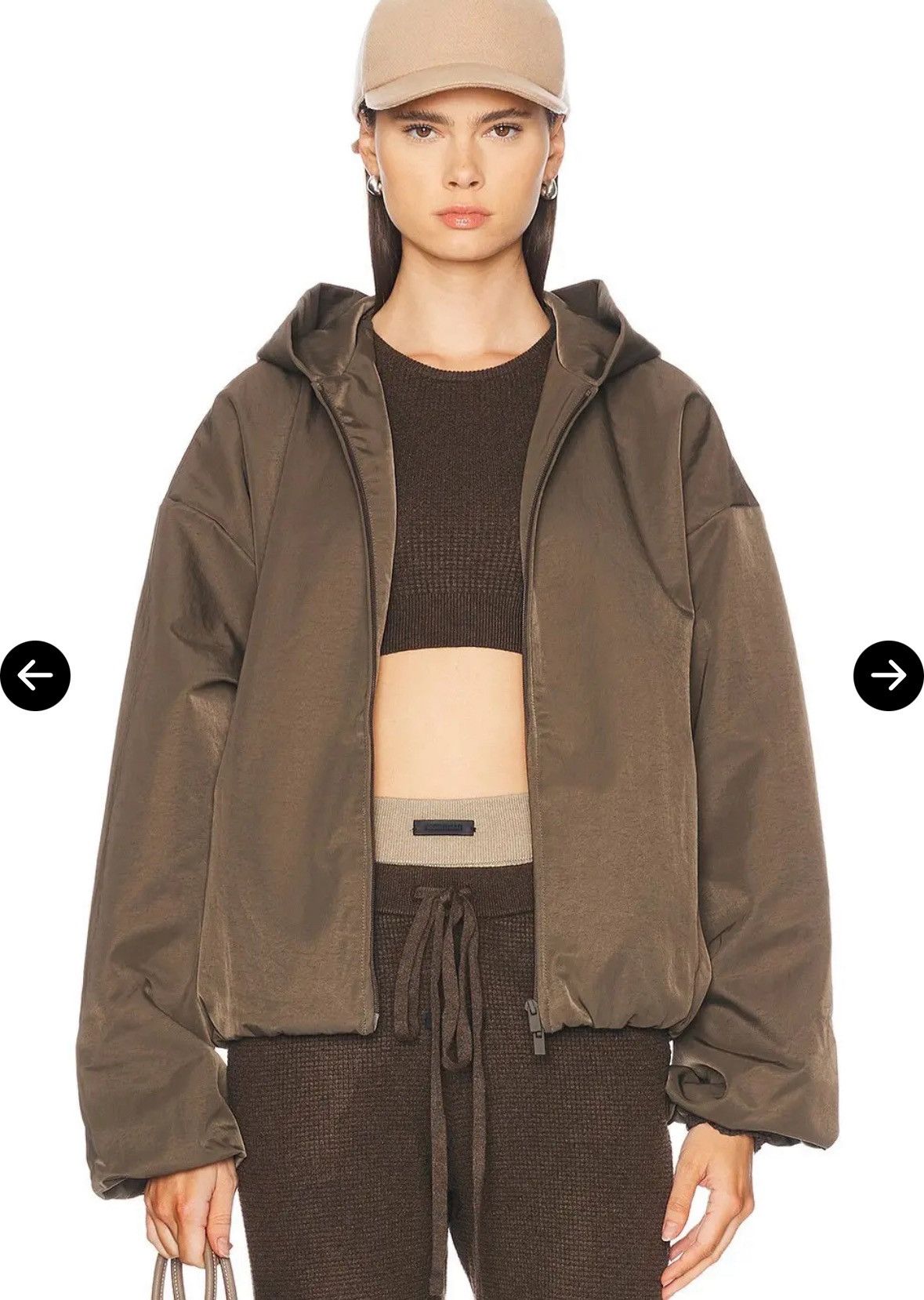 Fear of God Essentials Textured Hooded Bomber Jacket Size US L / EU 52-54 / 3 - 9 Thumbnail