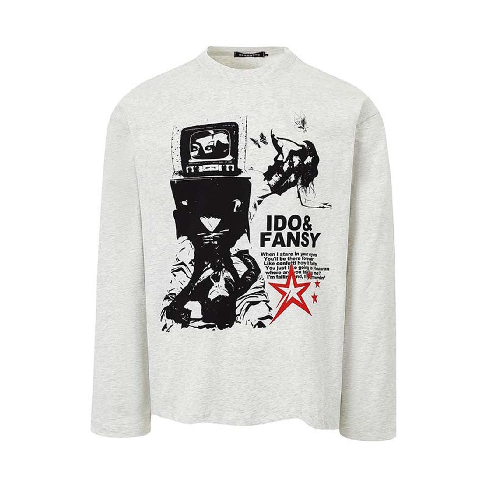 Japanese Brand Black Graphic Long Sleeve T-Shirt, Casual Menswear Size US M / EU 48-50 / 2 - 3 Thumbnail