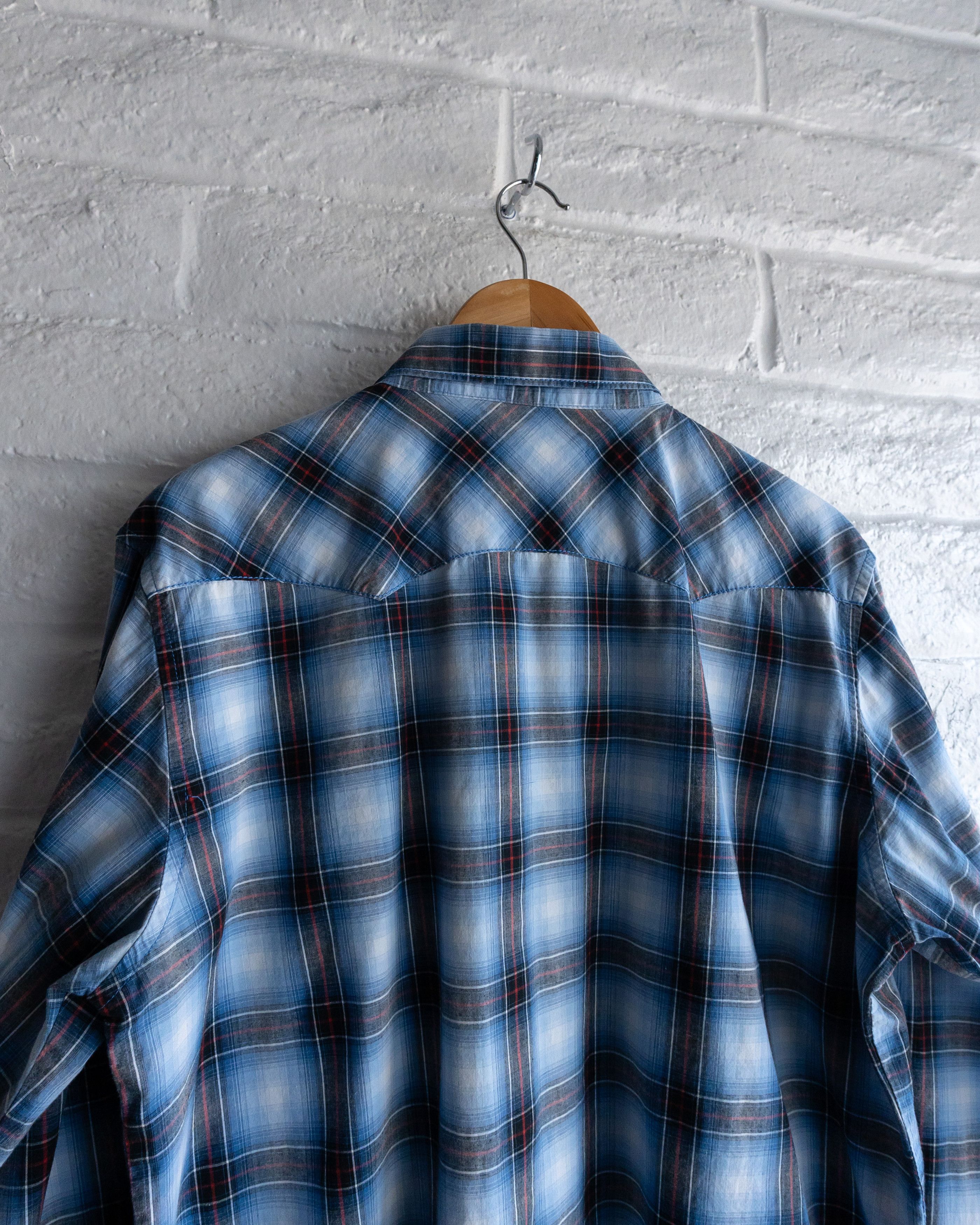 Wrangler Vintage Wrangler Western Shirt Shadow Plaid Men's L Tall Size US L / EU 52-54 / 3 - 6 Thumbnail