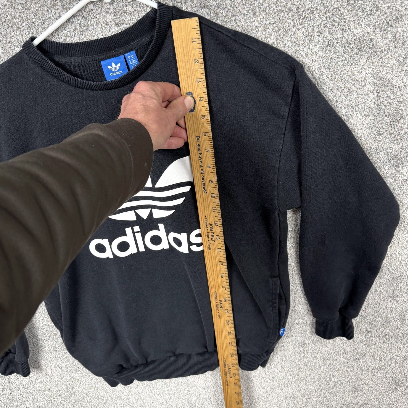 Adidas Adidas Trefoil Sweatshirt Womens XS Black Crewneck Pullover Pockets Athleisure Size XS / US 0-2 / IT 36-38 - 2 Thumbnail