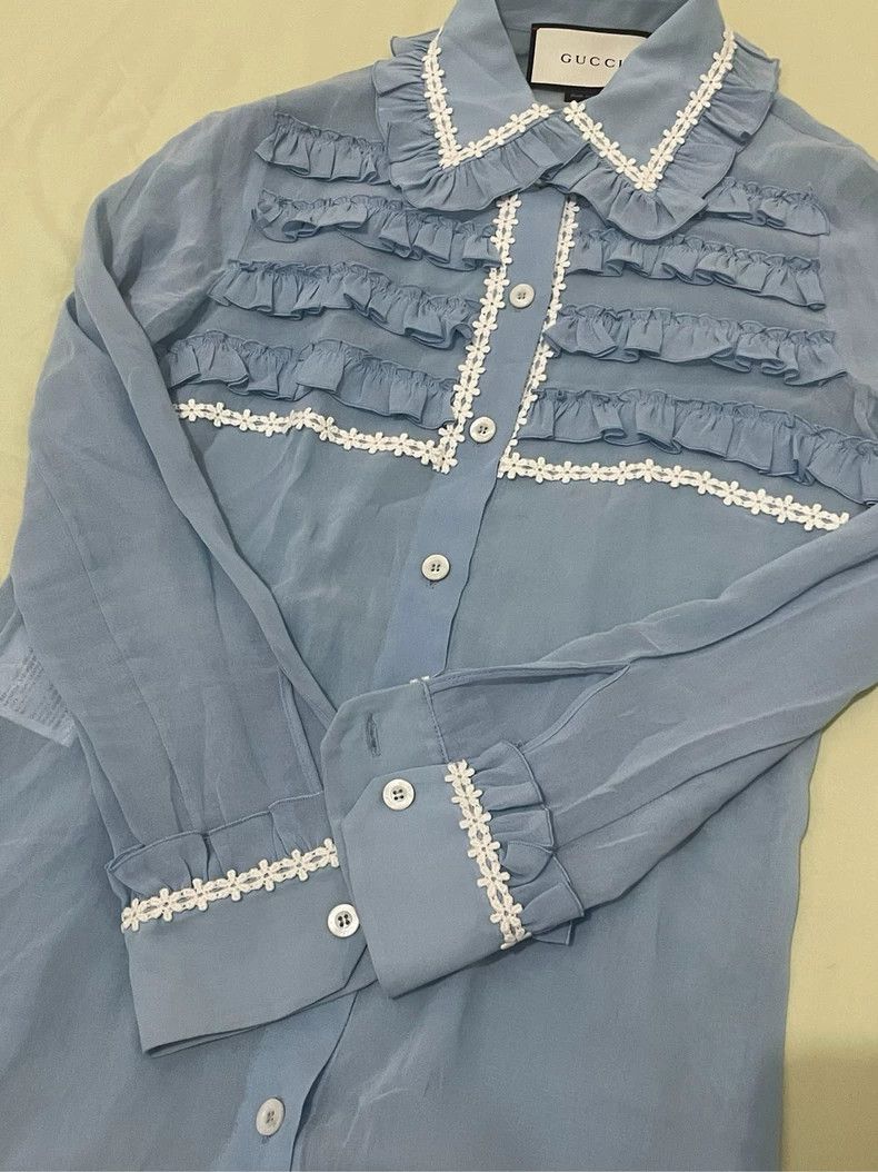 Gucci GucciWooden ear lace shirt 2503-Nextarrow Size XXS / US 00 / IT 34 - 3 Thumbnail