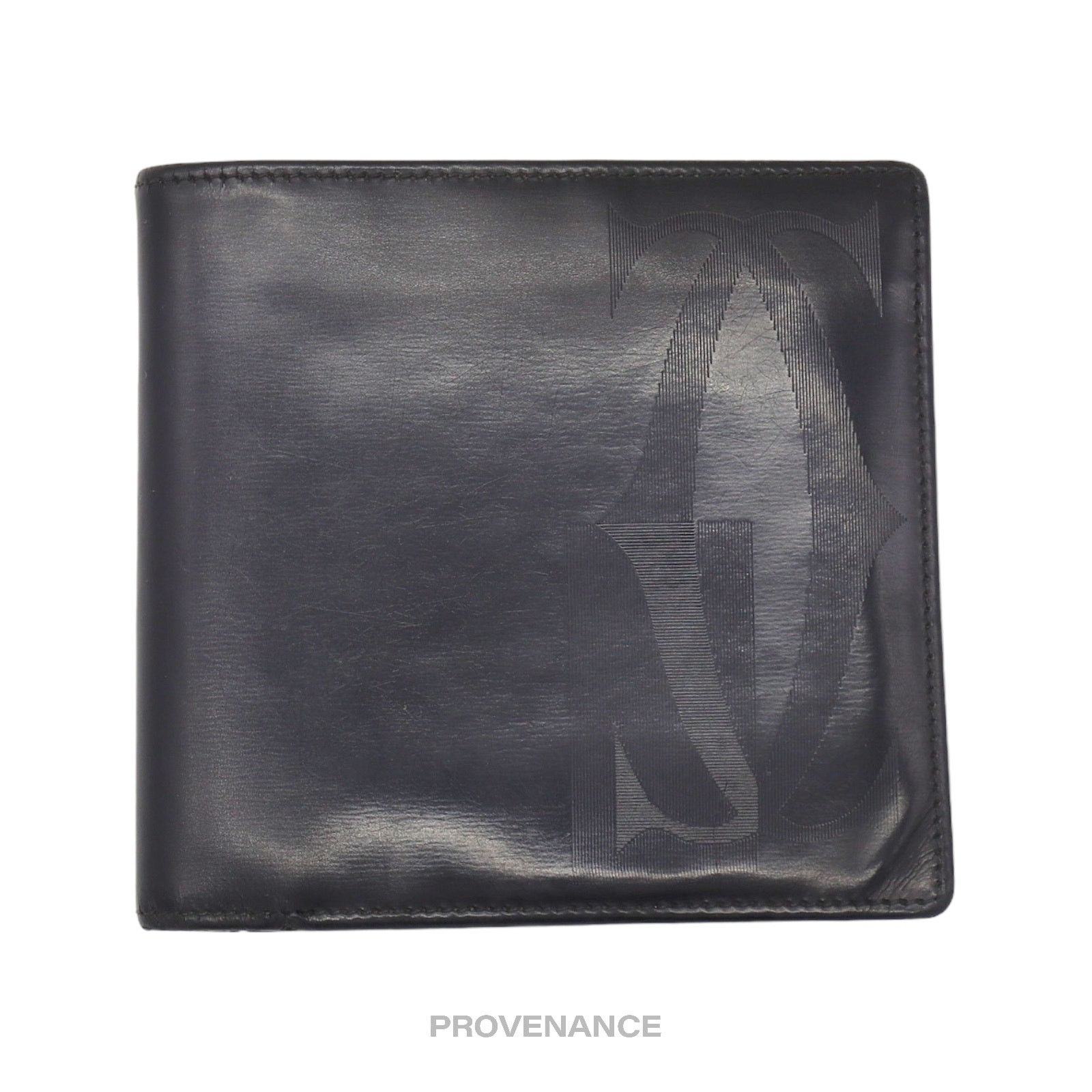 Cartier 🔴 Cartier Logo Bifold Wallet - Black Leather Size ONE SIZE - 1 Thumbnail