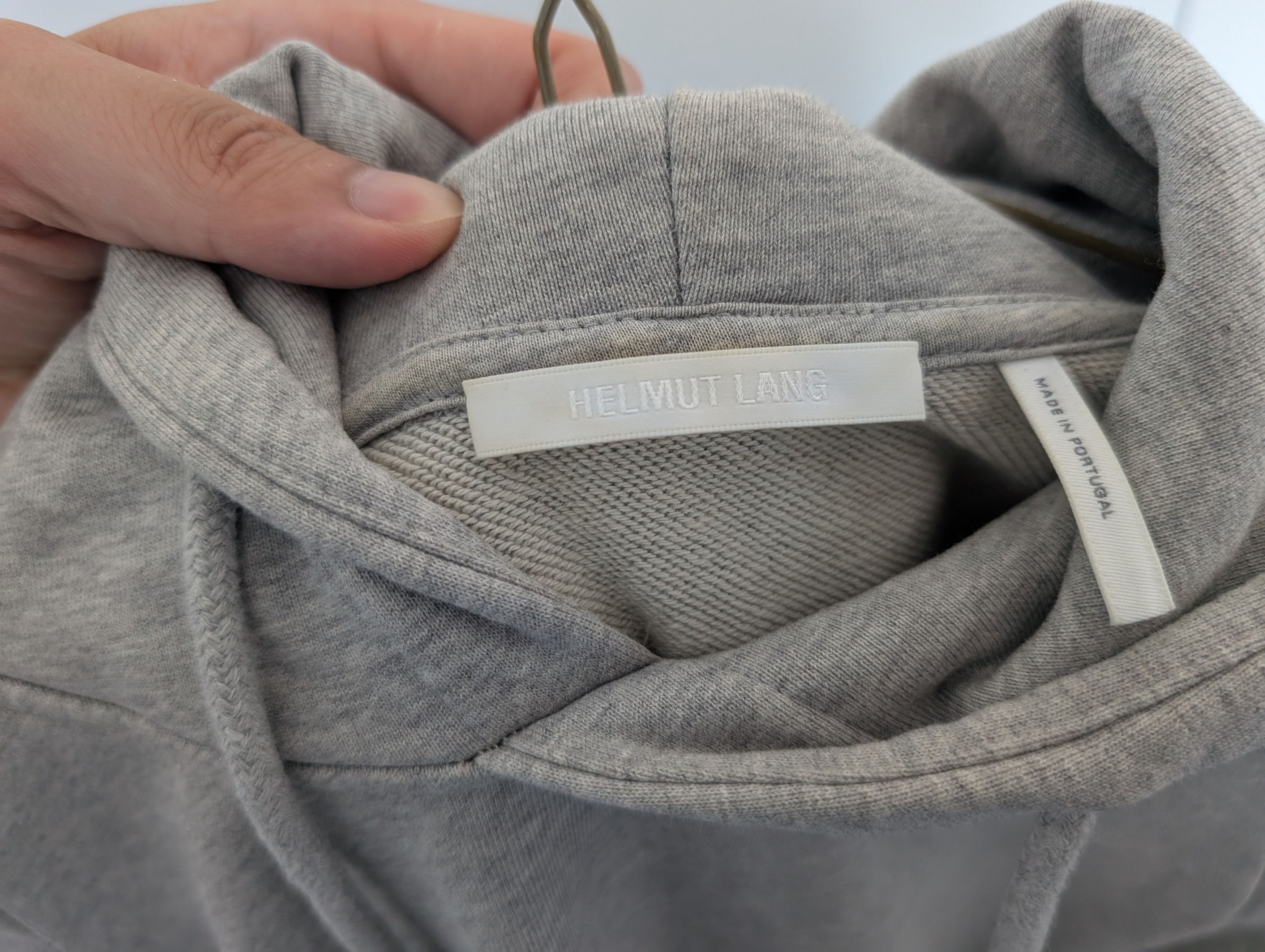 Helmut Lang Archive Helmut Lang Grey Pullover Hoodie w/ Wrist Straps Size US M / EU 48-50 / 2 - 2 Thumbnail