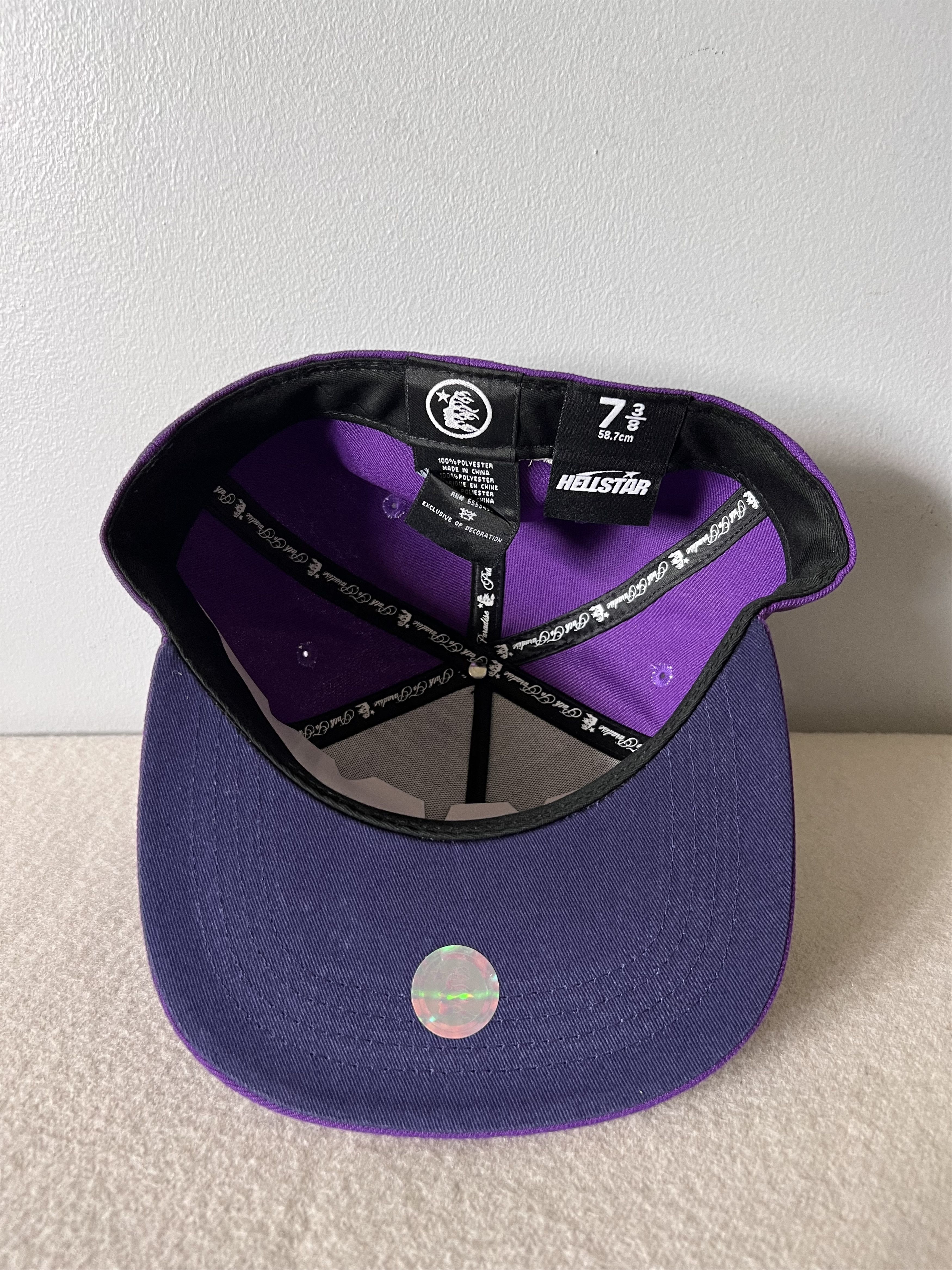 HELLSTAR 7 3/8 Hellstar OG Logo Fitted Hat in Purple Rhinestone Size ONE SIZE - 5 Thumbnail