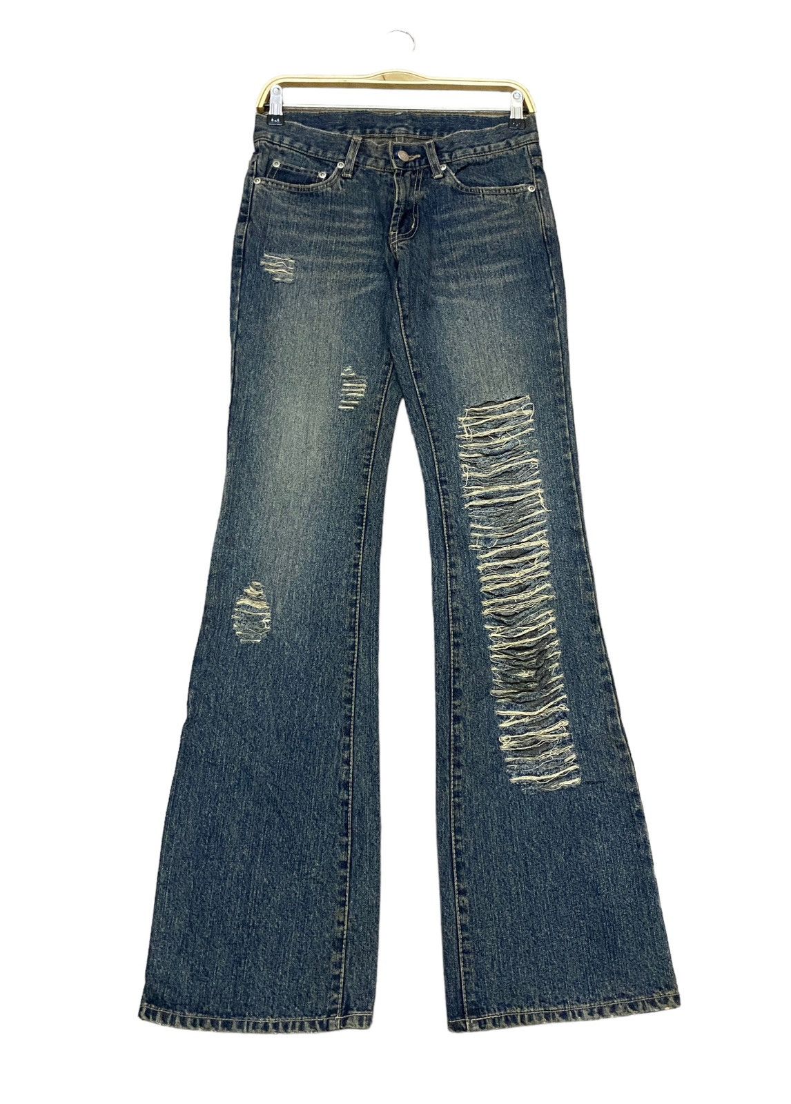 Japanese Brand × Vintage Vintage Japanese Brand Rosso Bianco Flared Jeans 2000s Size US 30 / EU 46 - 1 Thumbnail