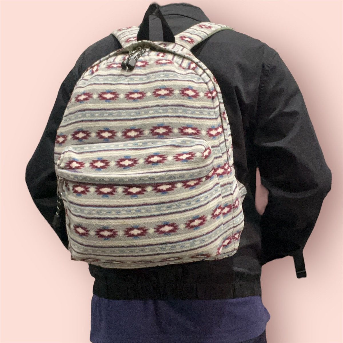 Japanese Brand VINTAGE UNIQLO MICRO FLEECE NORDIC NATIVE BACKPACK/DAYPACK Size ONE SIZE - 1 Thumbnail