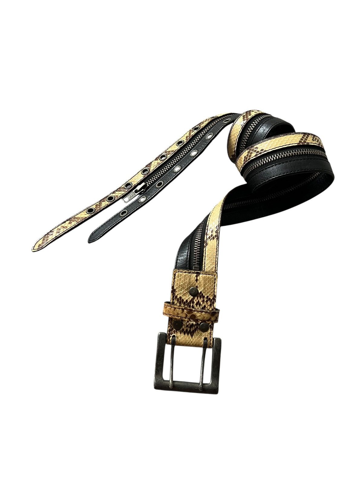 Japanese Brand Segment by Rupert Zipper Leather Belt Size 30 - 1 Thumbnail