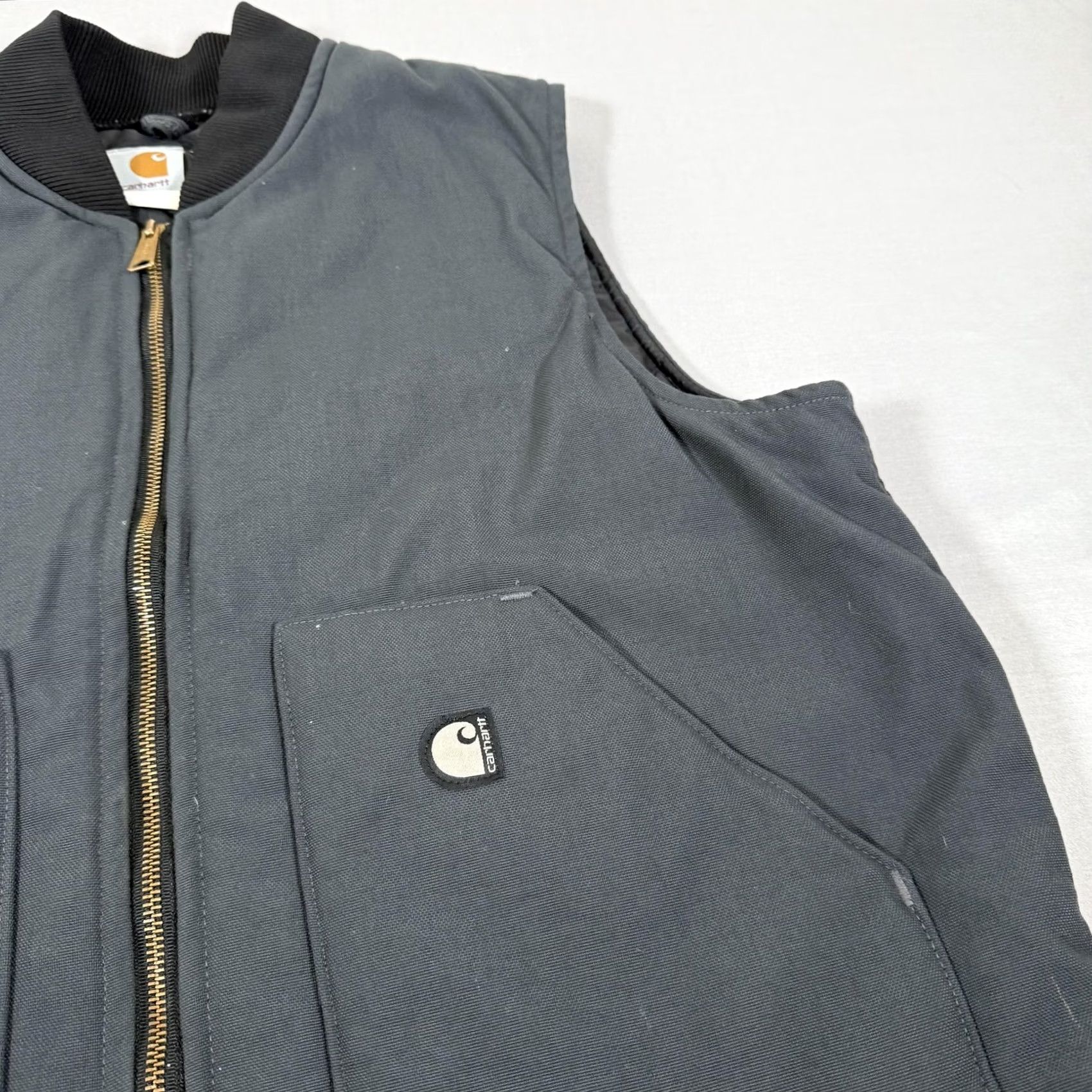 Carhartt Carhartt Vest Mens XL Gray Duck Canvas Quilted Insulated Zip Up Nylon J17 CHR Size US XL / EU 56 / 4 - 3 Thumbnail