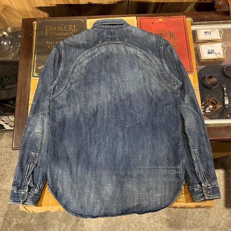 RRL Ralph Lauren RRL Ralph Lauren Washed and Destroyed Vintage Work Shirt Size US M / EU 48-50 / 2 - 3 Thumbnail