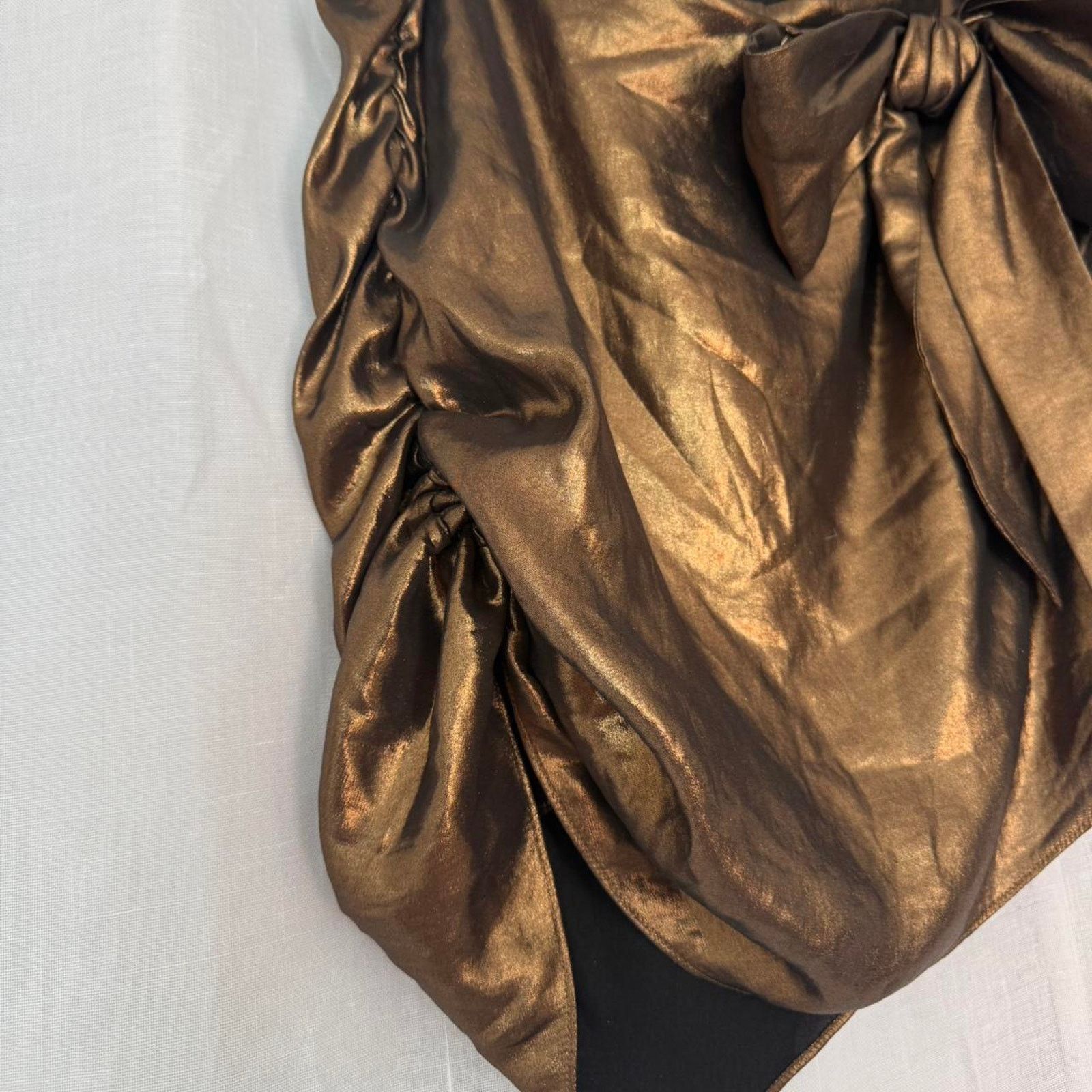 For Love & Lemons metallic brown mini skirt ✦ for love & lemons Size 30" / US 8 / IT 44 - 6 Thumbnail