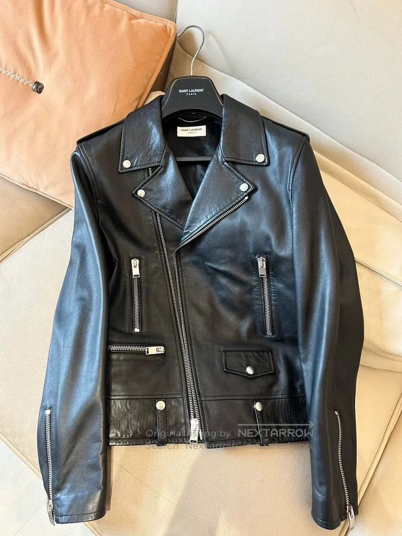 Saint Laurent Paris Saint Laurent Leather Motorcycle Jacket Size 52. Size US L / EU 52-54 / 3 - 1 Thumbnail