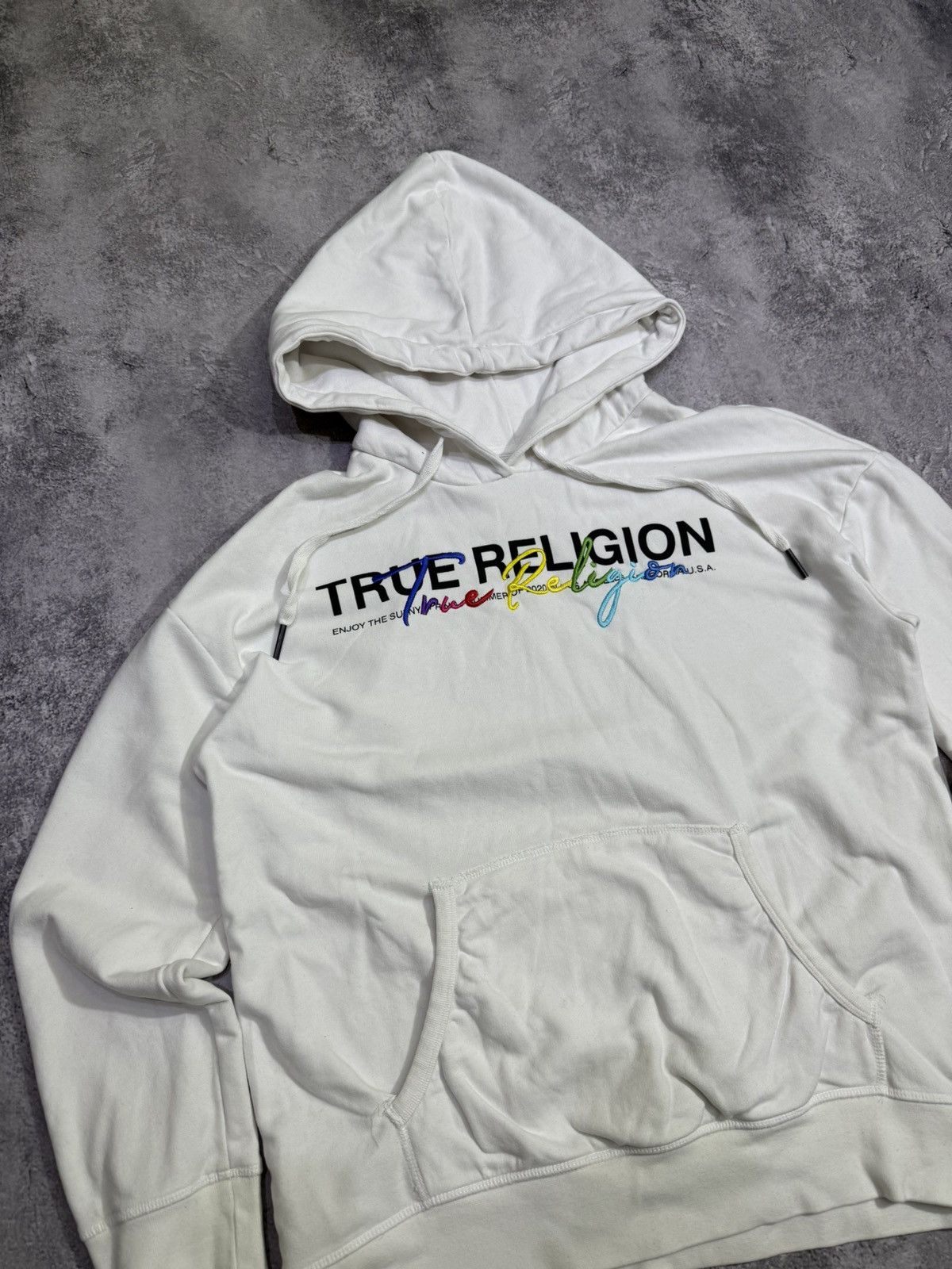 True Religion × Vintage True Religion Big Logo Hoodie Size US M / EU 48-50 / 2 - 2 Thumbnail