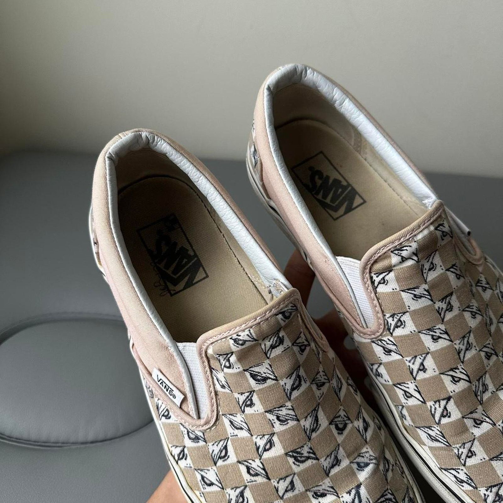 Vans Custom Matty Boy Inspired 99 Eyes Checkered Slip On Vans Size US 9 / EU 42 - 3 Thumbnail