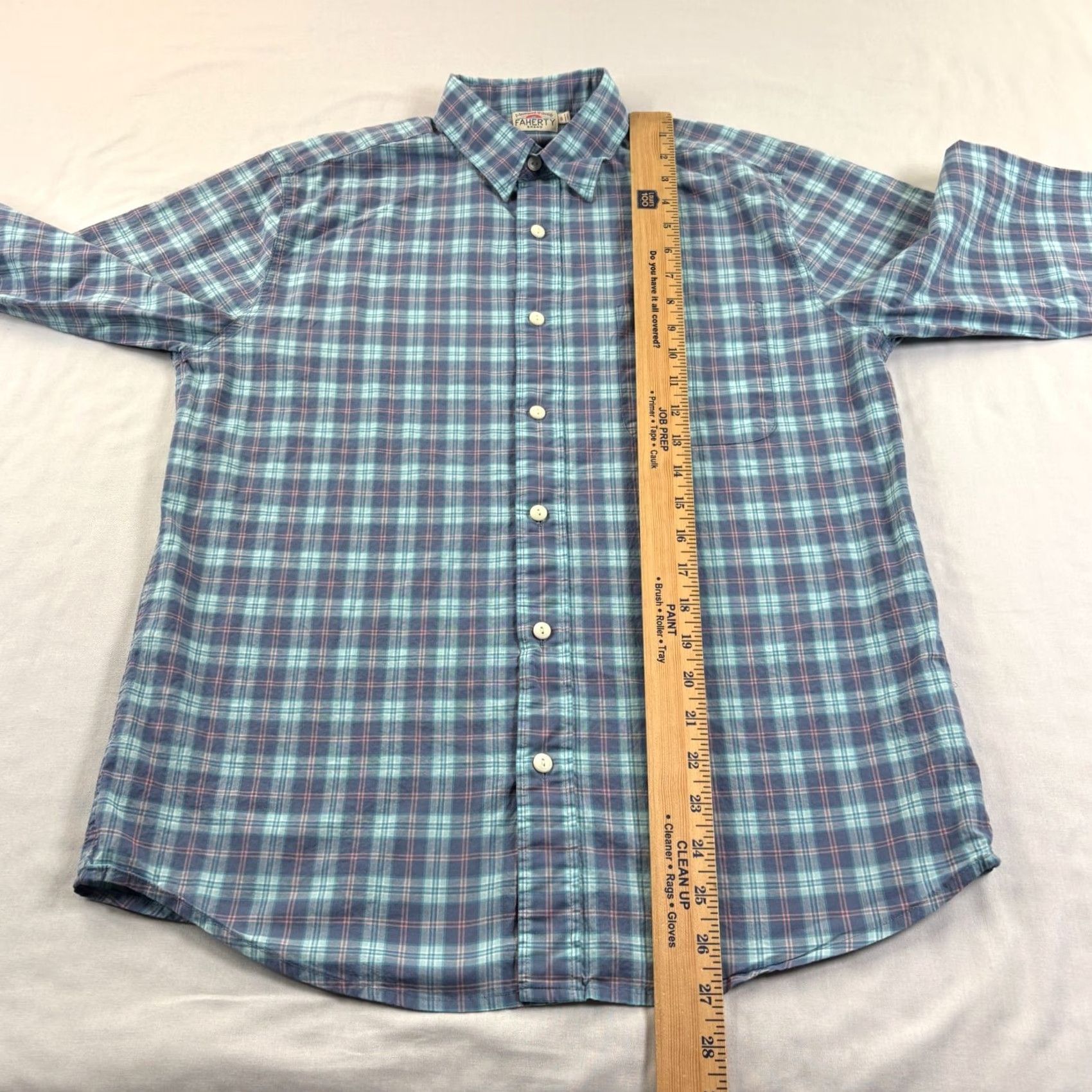 Faherty Faherty Movement Shirt Men Small Blue Plaid Button Up Casual Lightweight Stretch Size US S / EU 44-46 / 1 - 7 Thumbnail