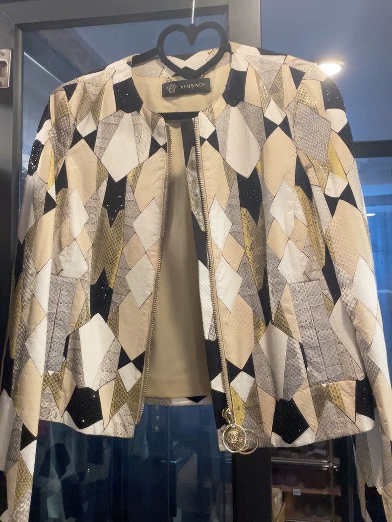 Versace Versace Snakeskin Pattern Leather Jacket - dmc Size US M / EU 48-50 / 2 - 1 Thumbnail
