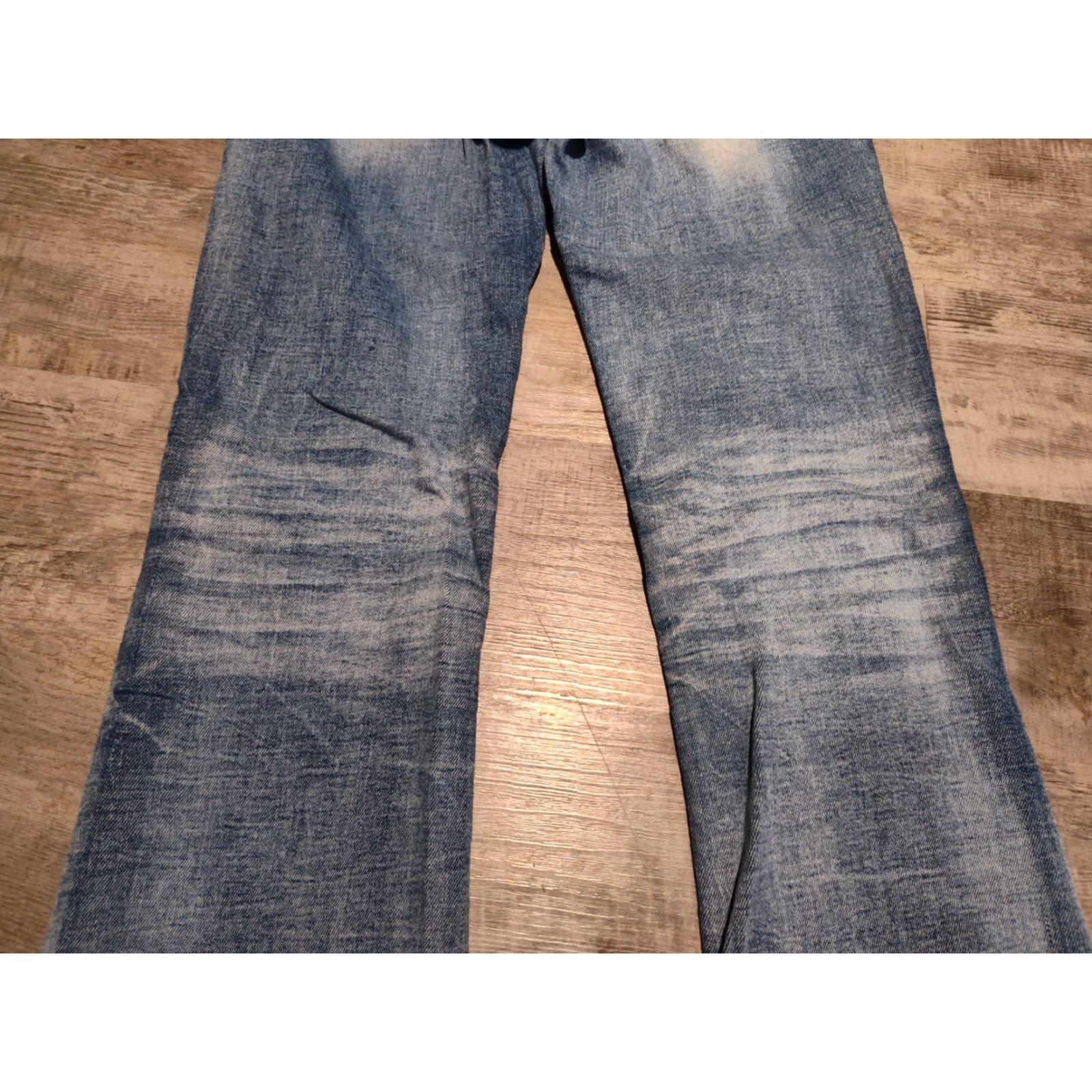 Vintage VINTAGE Rock Revival Women's Denim Jeans Bootcut Distressed Embellished 27x32 Cotton Spandex Size 27" / US 4 / IT 40 - 3 Thumbnail