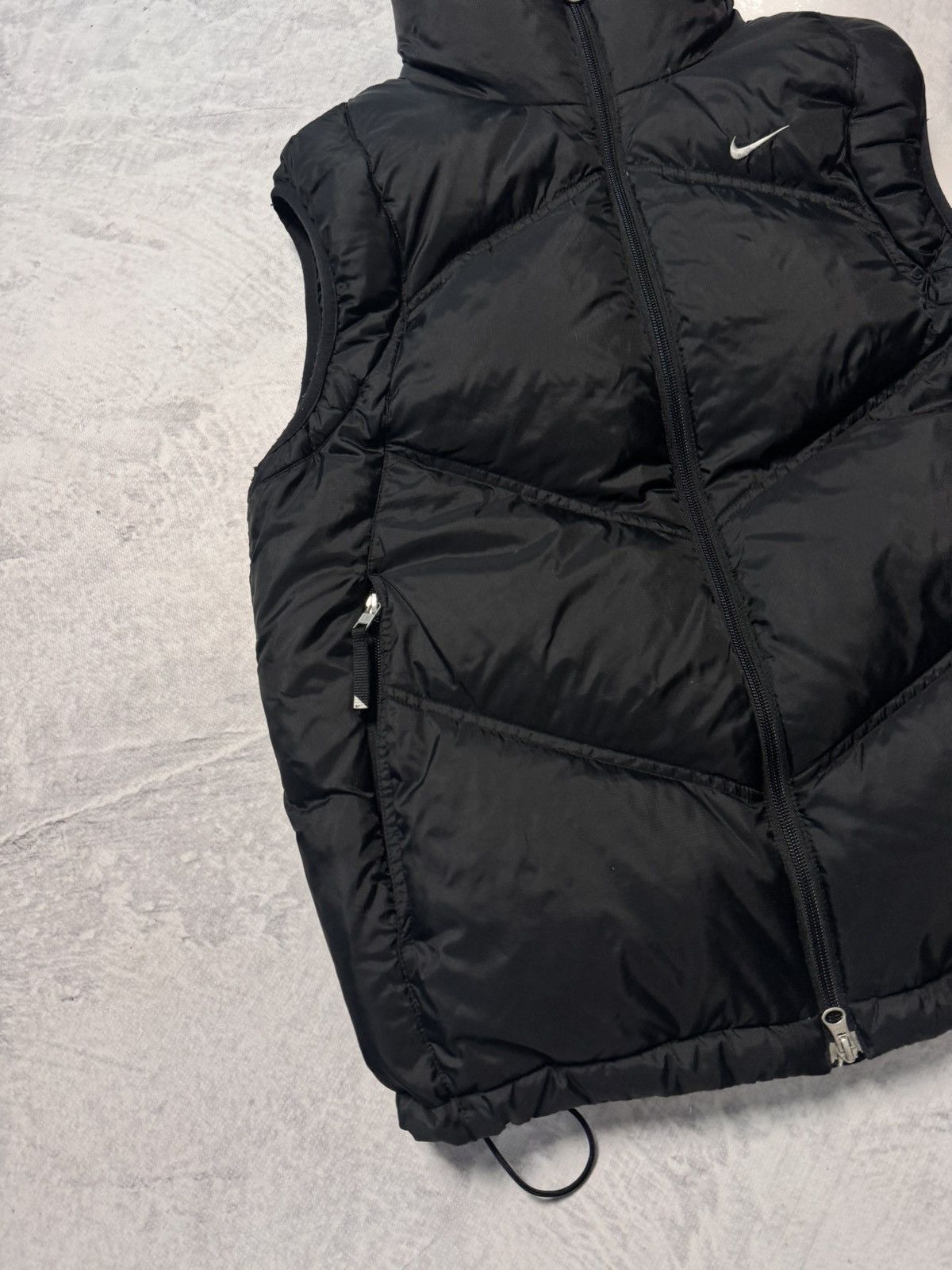 Nike × Vintage 00s Nike Vintage Drill Oversize Down Mini Swoosh Vest Y2K Size US S / EU 44-46 / 1 - 3 Thumbnail