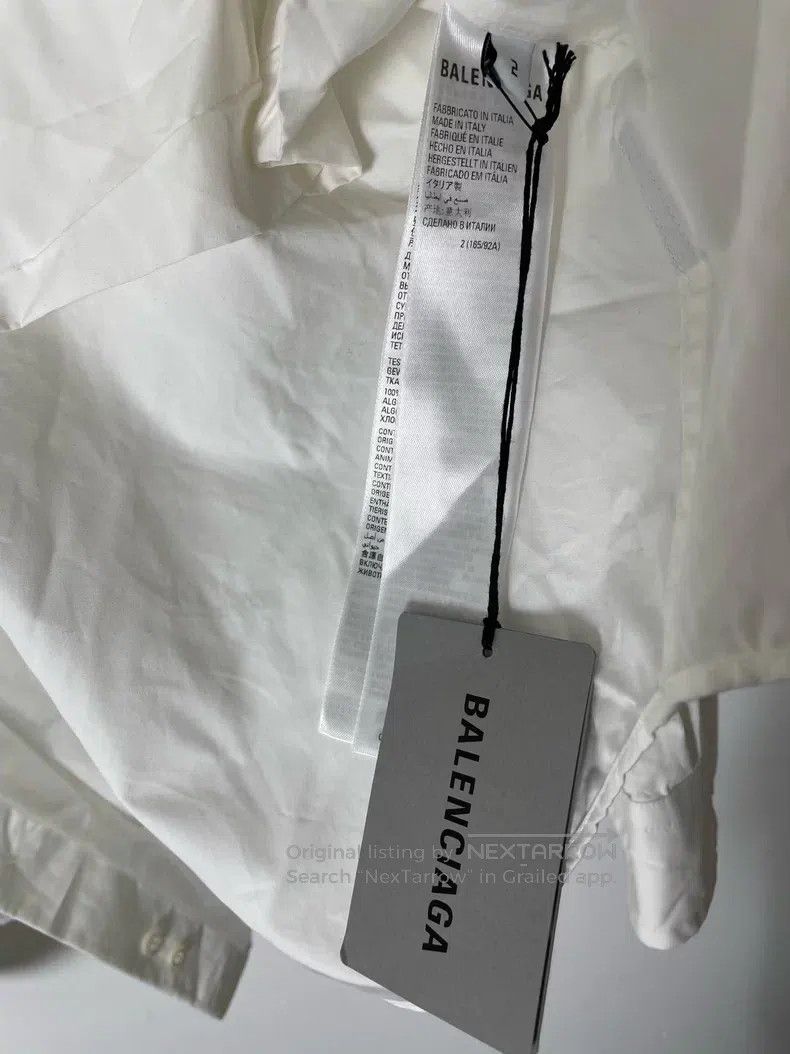 Balenciaga Balenciaga White Loose Casual Shirt Size US M / EU 48-50 / 2 - 3 Thumbnail