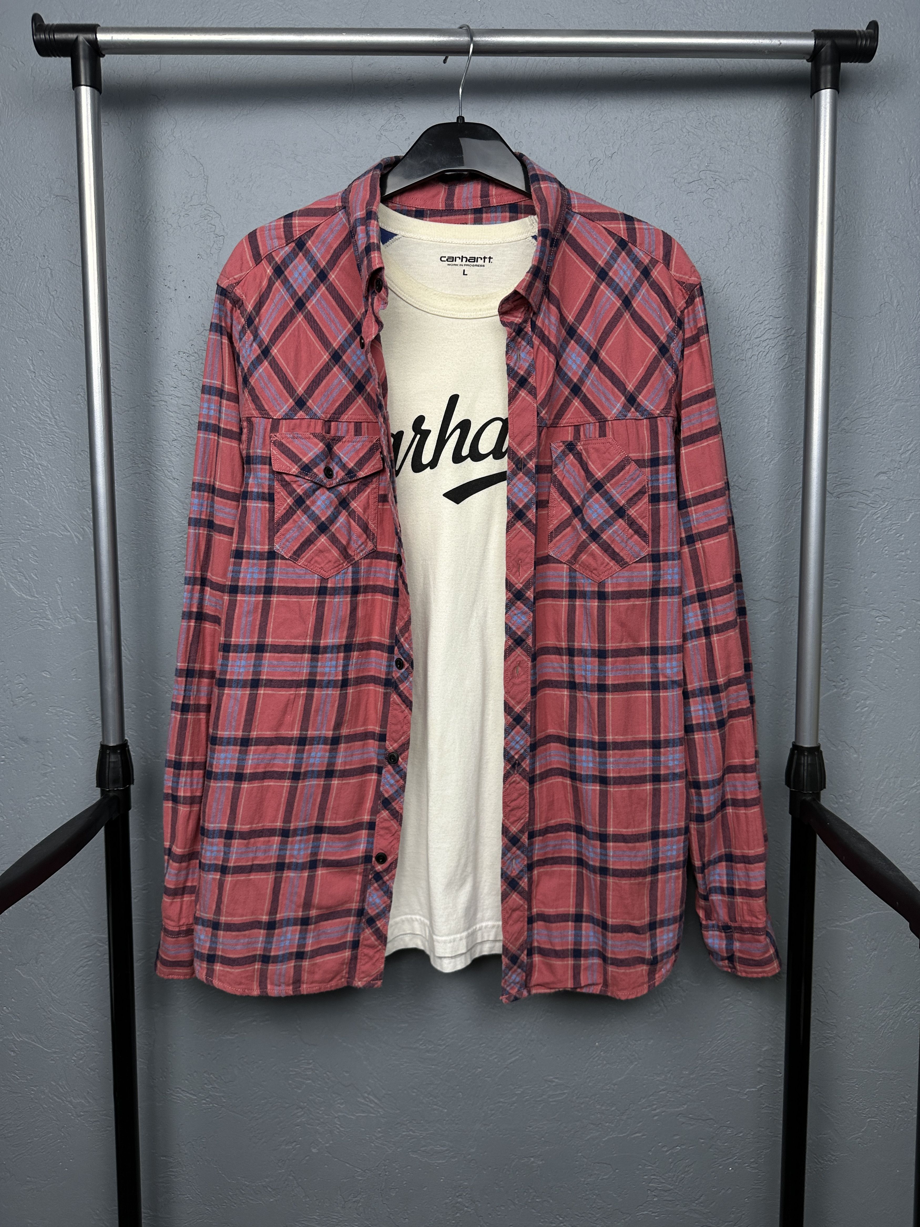 Allsaints Allsaints Mens Delaware Flannel Plaid Shirt Size US L / EU 52-54 / 3 - 1 Thumbnail