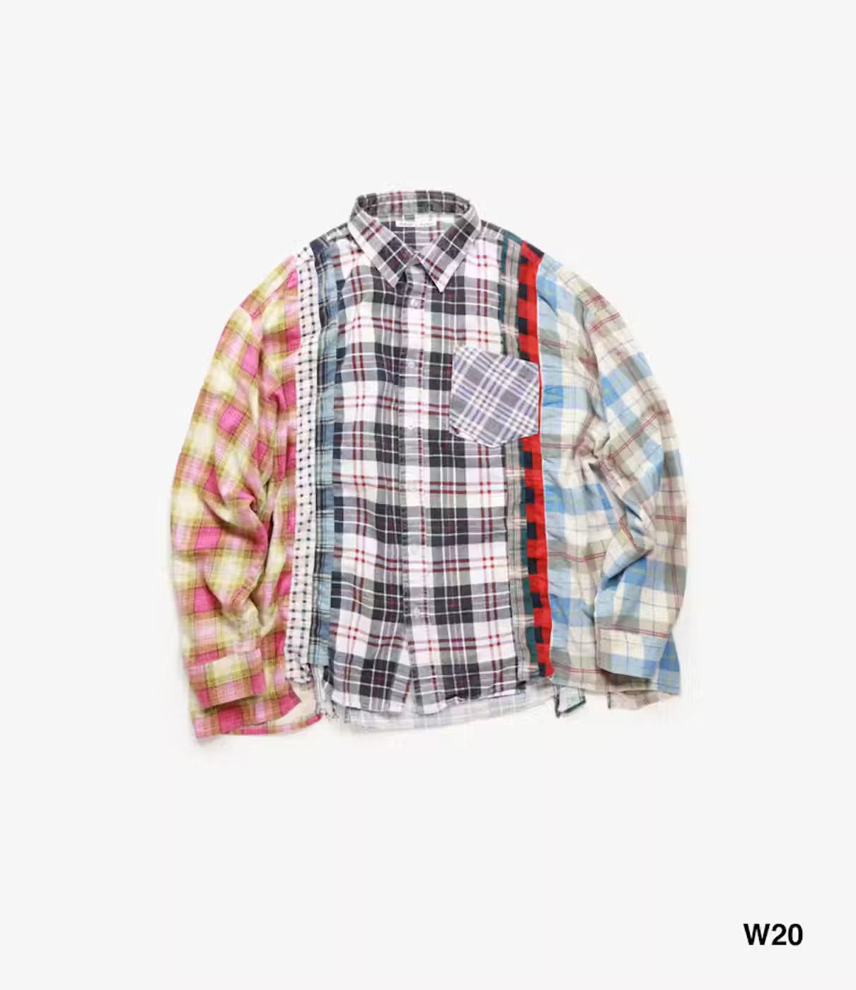 image of 1/1 Rebuild By Needles 7 Cuts Wide Flannel Shirt, Men's (Size Medium)