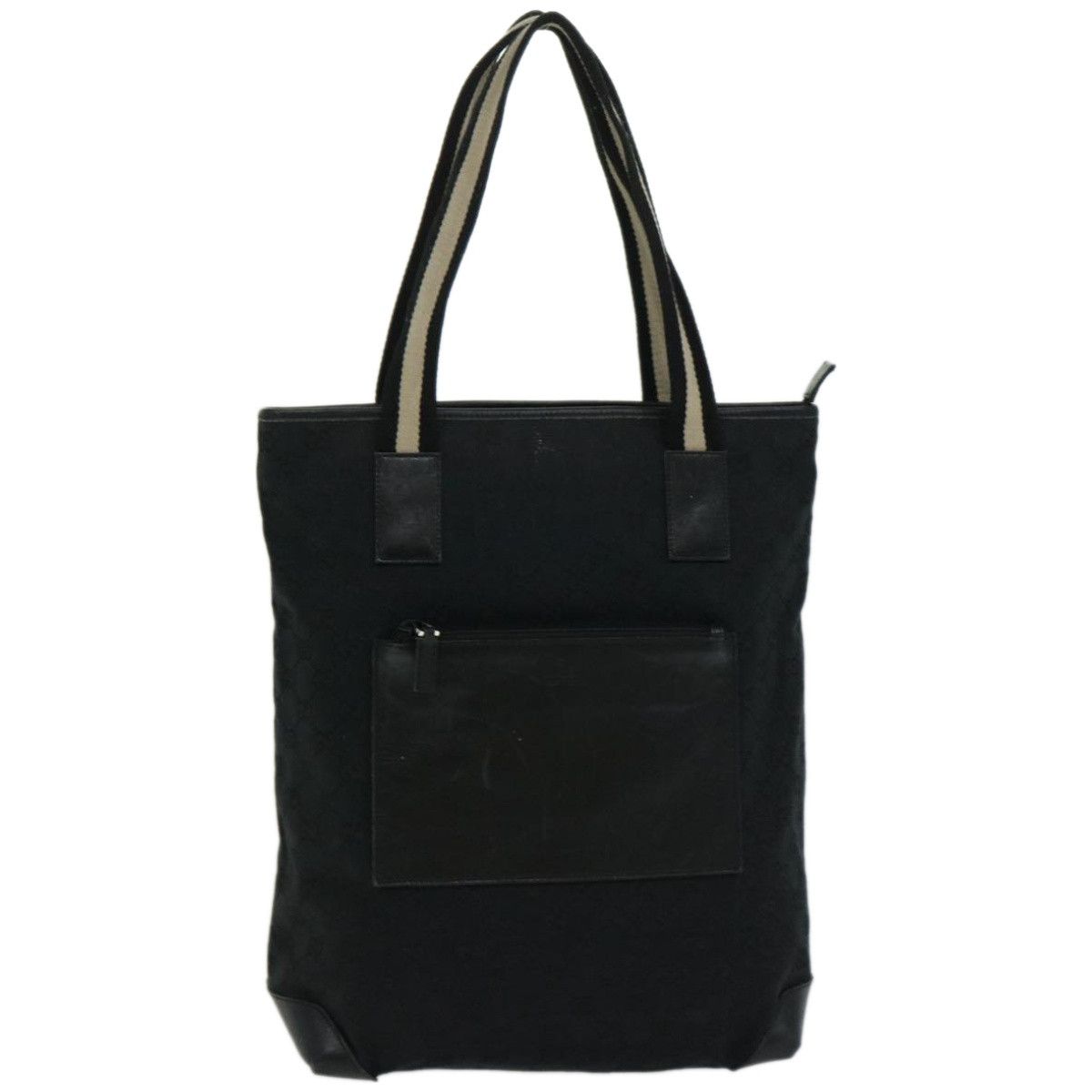 Gg Canvas Black Canvas Tote Bag (Pre-Owned)