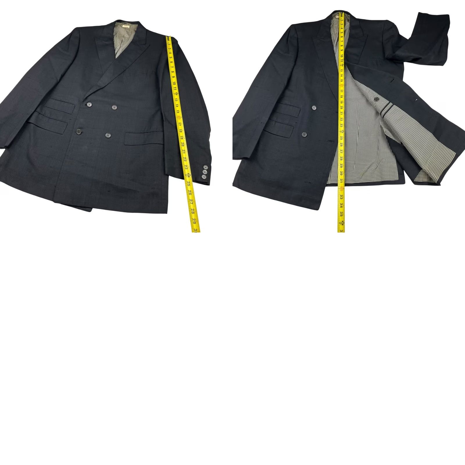 Brioni Brioni Blazer Shirt? No, Brioni Blazer 100% Silk Double Breasted Black 40R US Italy Mens Blazer Notch Lapel Four-Button Front Vintage? No Size 40R - 9 Thumbnail