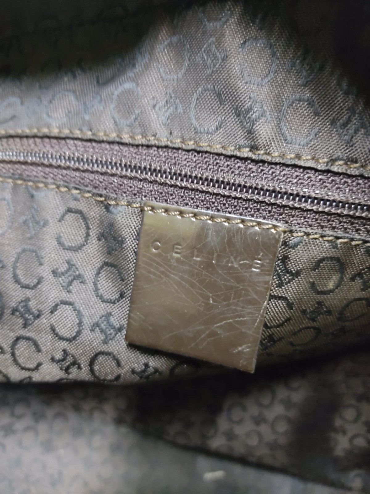 Celine × Vintage VINTAGE CELINE Bowling Bag In Printed Goatskin Brown Size ONE SIZE - 14 Thumbnail