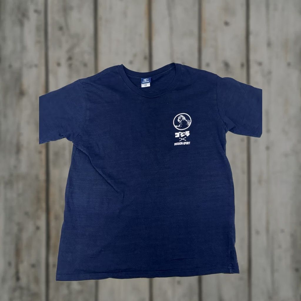 ESPIRIT Hikeshi Spirit Godzilla Japanese Graphic Shirt Navy Streetwear Mens M Size US M / EU 48-50 / 2 - 1 Thumbnail