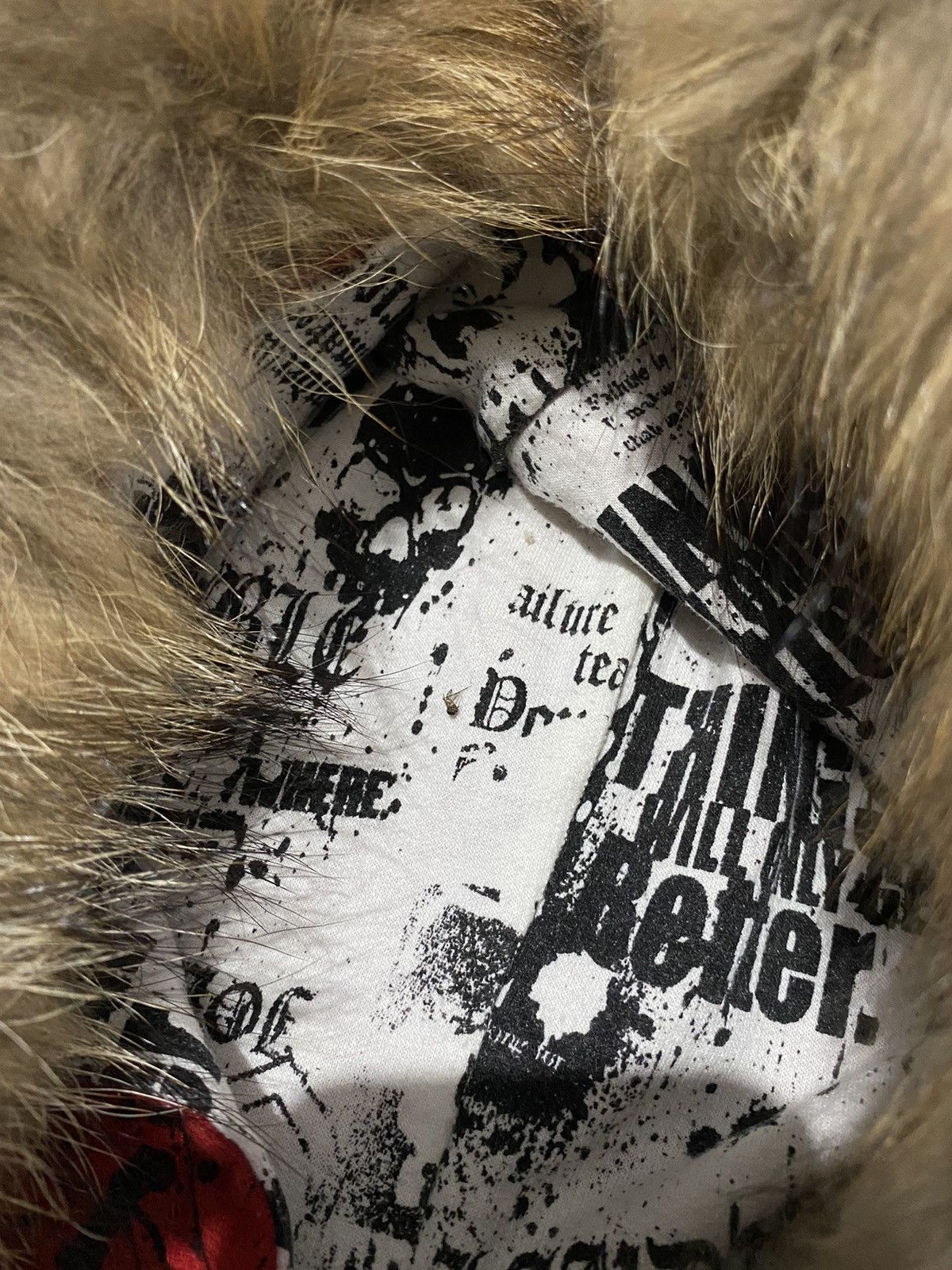 If Six Was Nine × Le Grande Bleu (L.G.B.) × Yasuyuki Ishii Japanese Space Opera skull glitter poem Fur hoodie Size US M / EU 48-50 / 2 - 7 Thumbnail