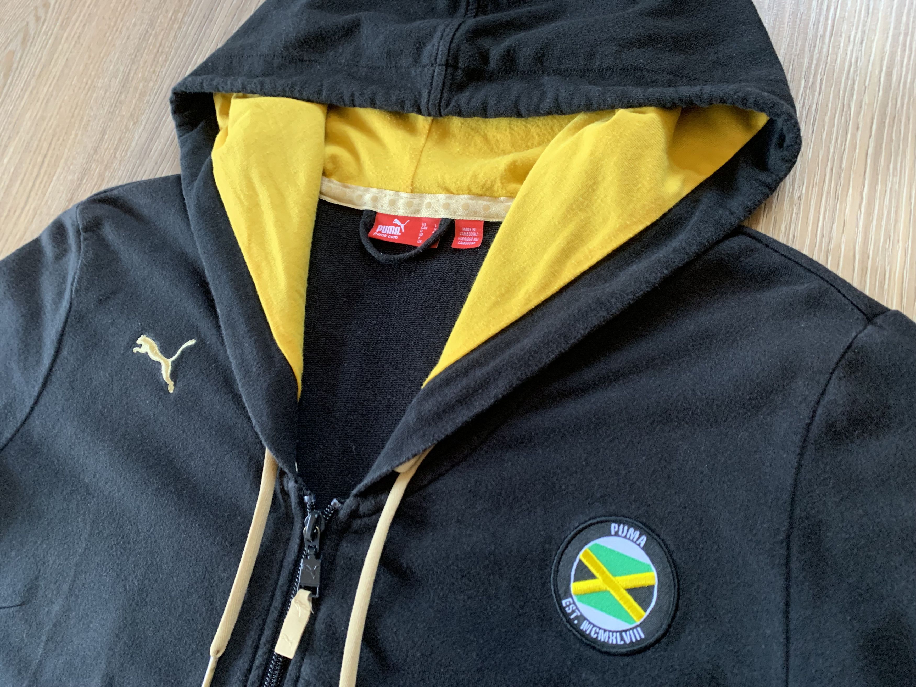 Puma × Vintage Puma Jamaica Cotton Vintage Zip Hoodie Size L / US 10 / IT 46 - 5 Thumbnail