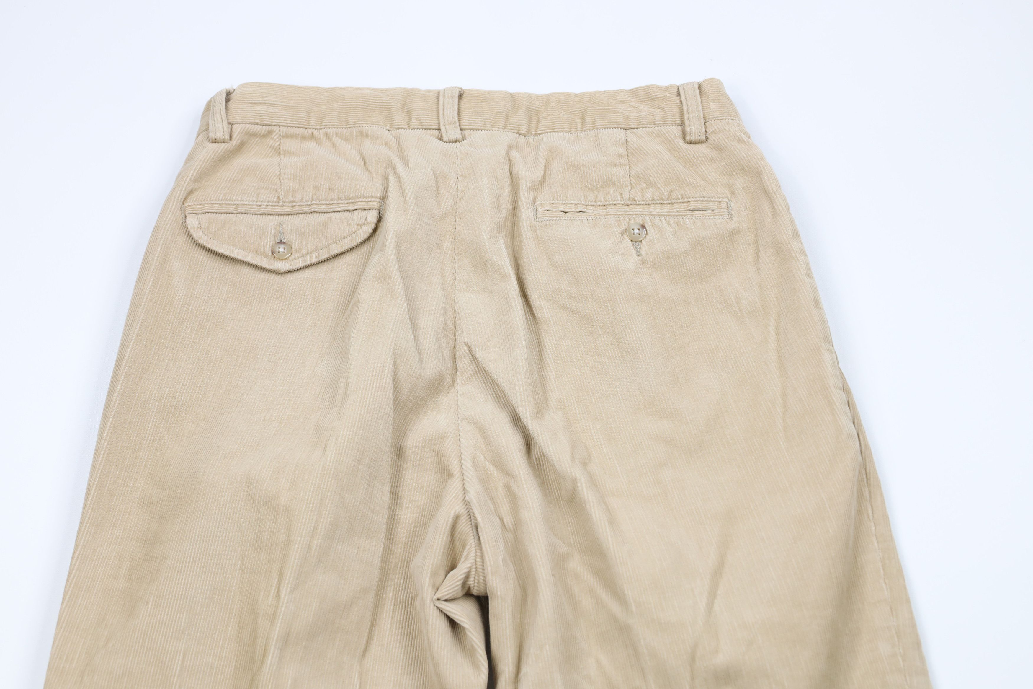 Ralph Lauren × Vintage Vintage 90s Ralph Lauren Cuffed Pleated Corduroy Pants Size US 31 - 12 Thumbnail