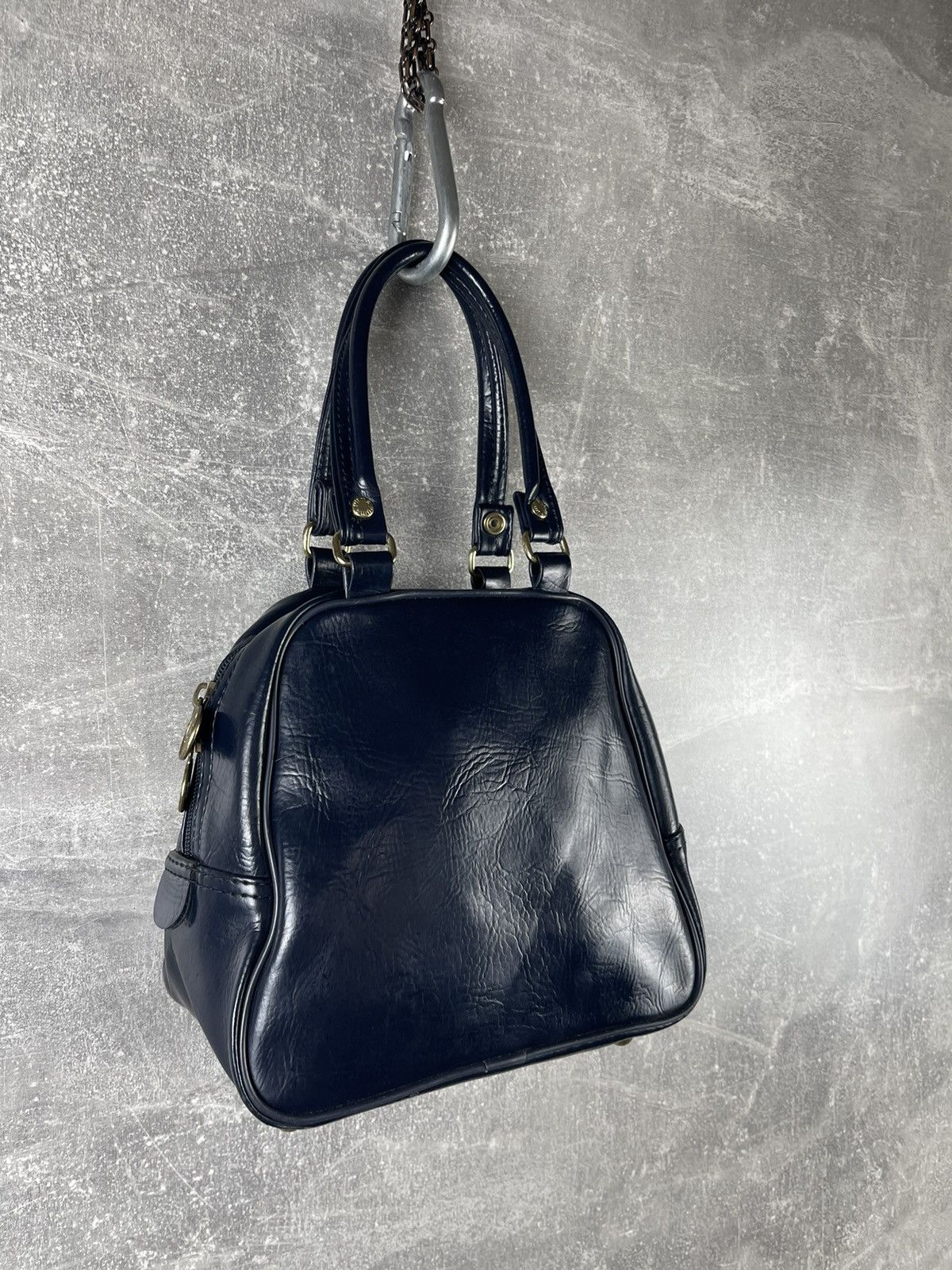 Puma Vintage Puma Mini Boston Bag Black Faux Leather Handbag Size ONE SIZE - 6 Thumbnail