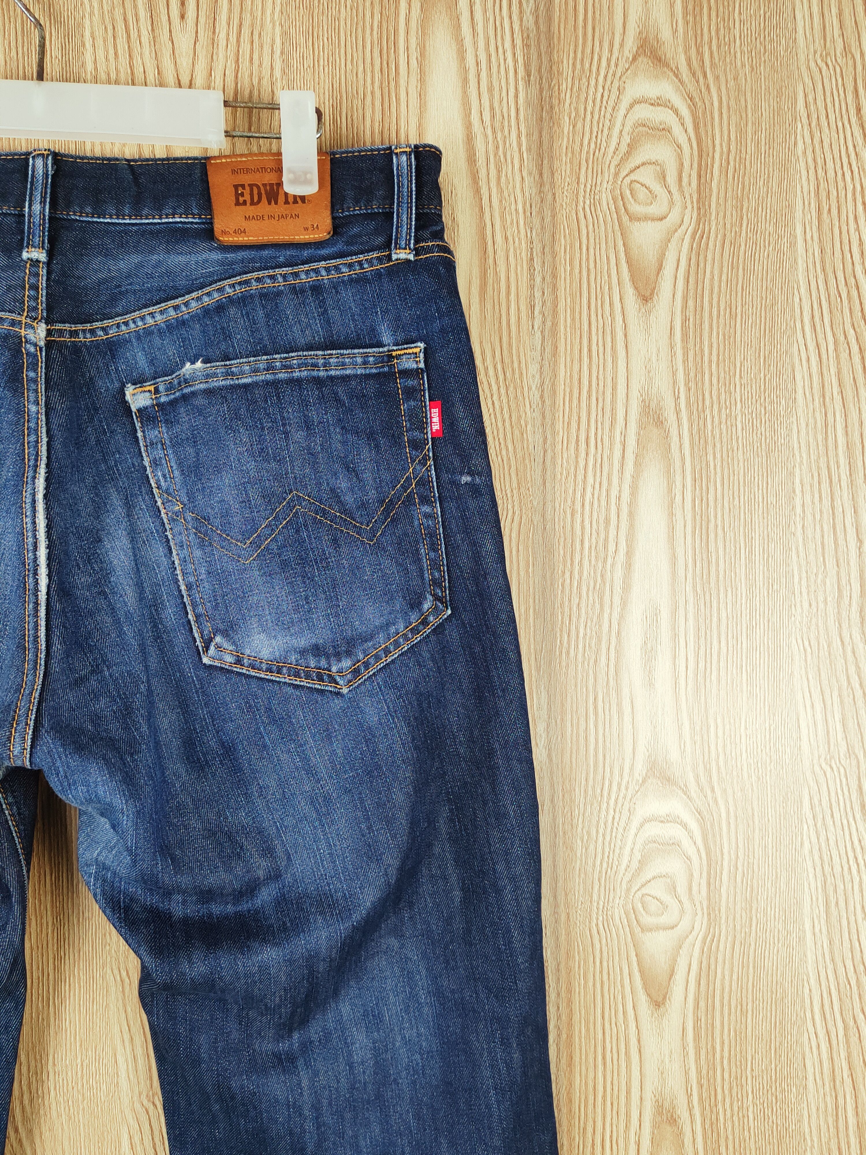 Edwin Edwin Dark Blue Distressed Ripped Jeans #S2736 Size US 34 / EU 50 - 11 Thumbnail