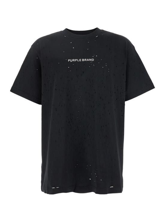 Tシャツ・カットソー PURPLE BRAND Men Tops P117HBBT125 Black Purple Brand PURPLE BRAND Men T-Shirts P117HBBT125 BLACK