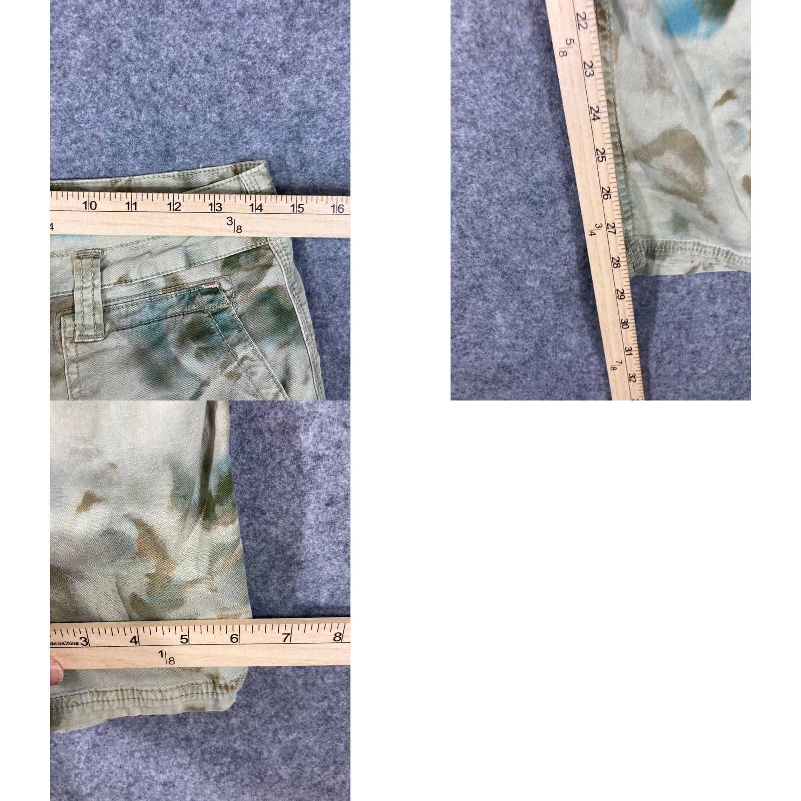 Anthropologie Anthropologie The Wanderer Cargo Pants Womens 27 Khaki Green Tie-Dye Utility Pockets Bohemian Outdoor Size 27" / US 4 / IT 40 - 9 Thumbnail