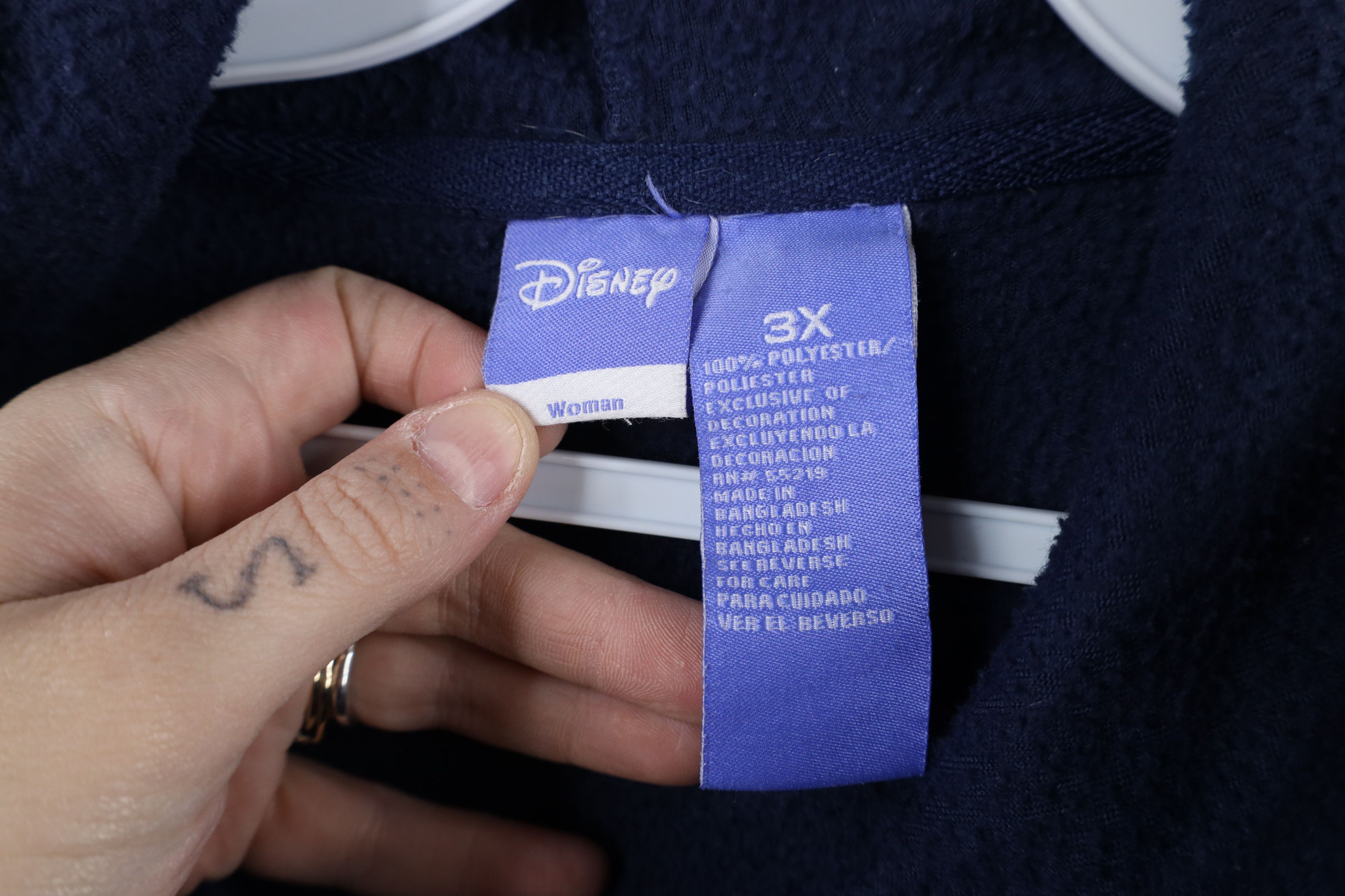 Disney × Vintage Vintage 90s Disney Winnie the Pooh Eeyore Fleece Hoodie Size 3XL / US 20-22 - 9 Thumbnail