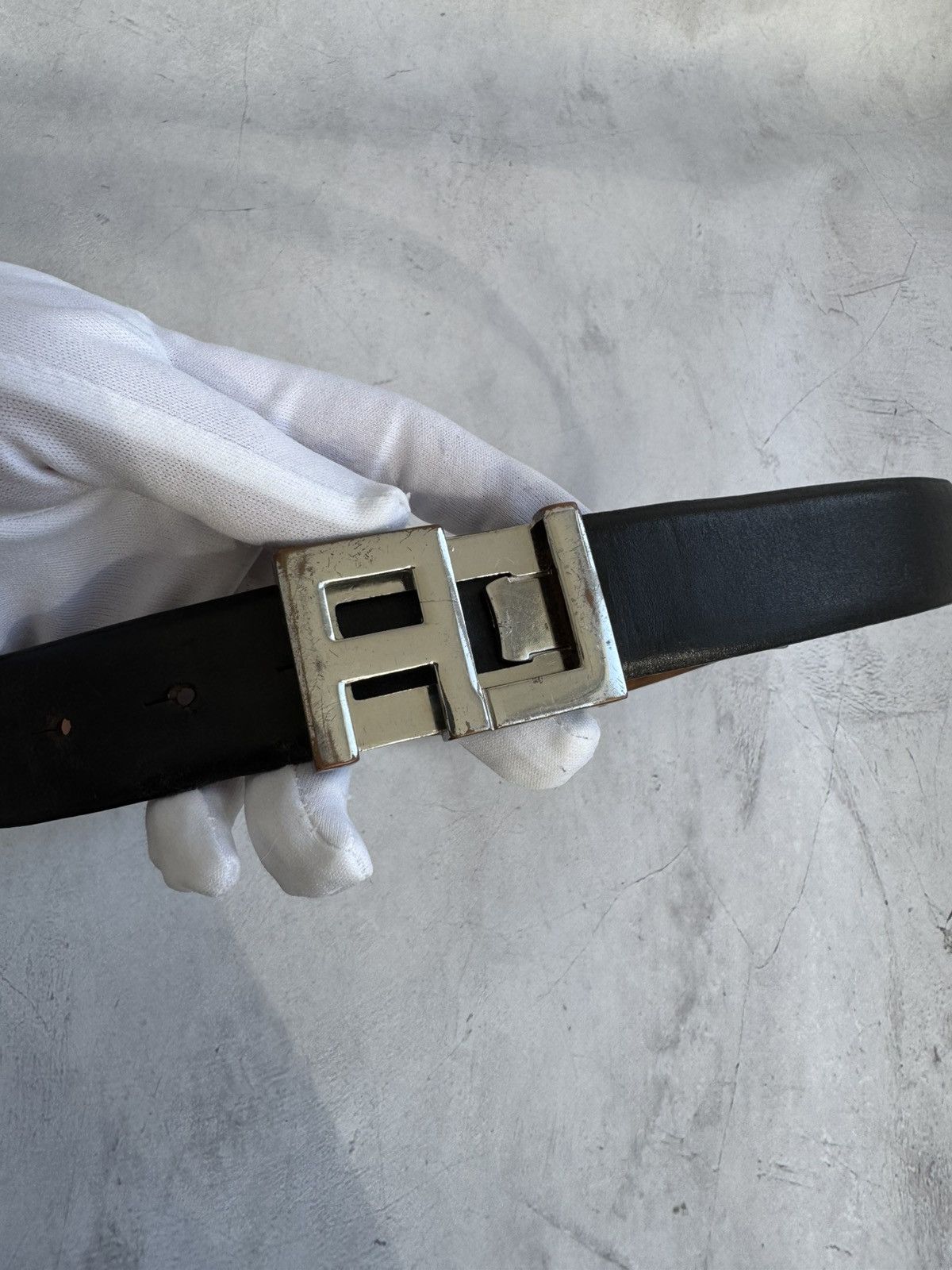 Armani Armani Jeans Leather Belt AJ Logo Size ONE SIZE - 5 Thumbnail