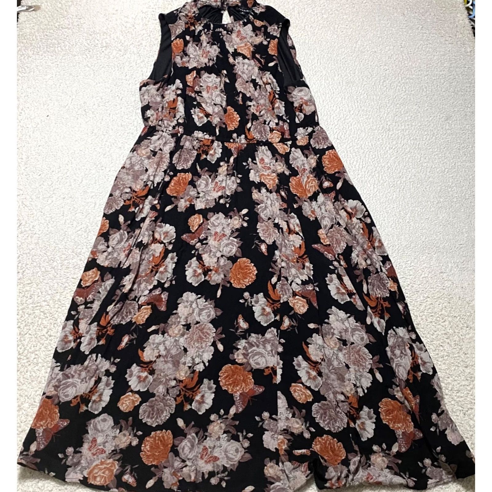 Torrid Torrid Dress Multicolor Floral Sleeveless Lined Midi 2X Plus A-Line Short Description: 2X Plus Size XXL / US 16-18 / IT 52-54 - 2 Thumbnail