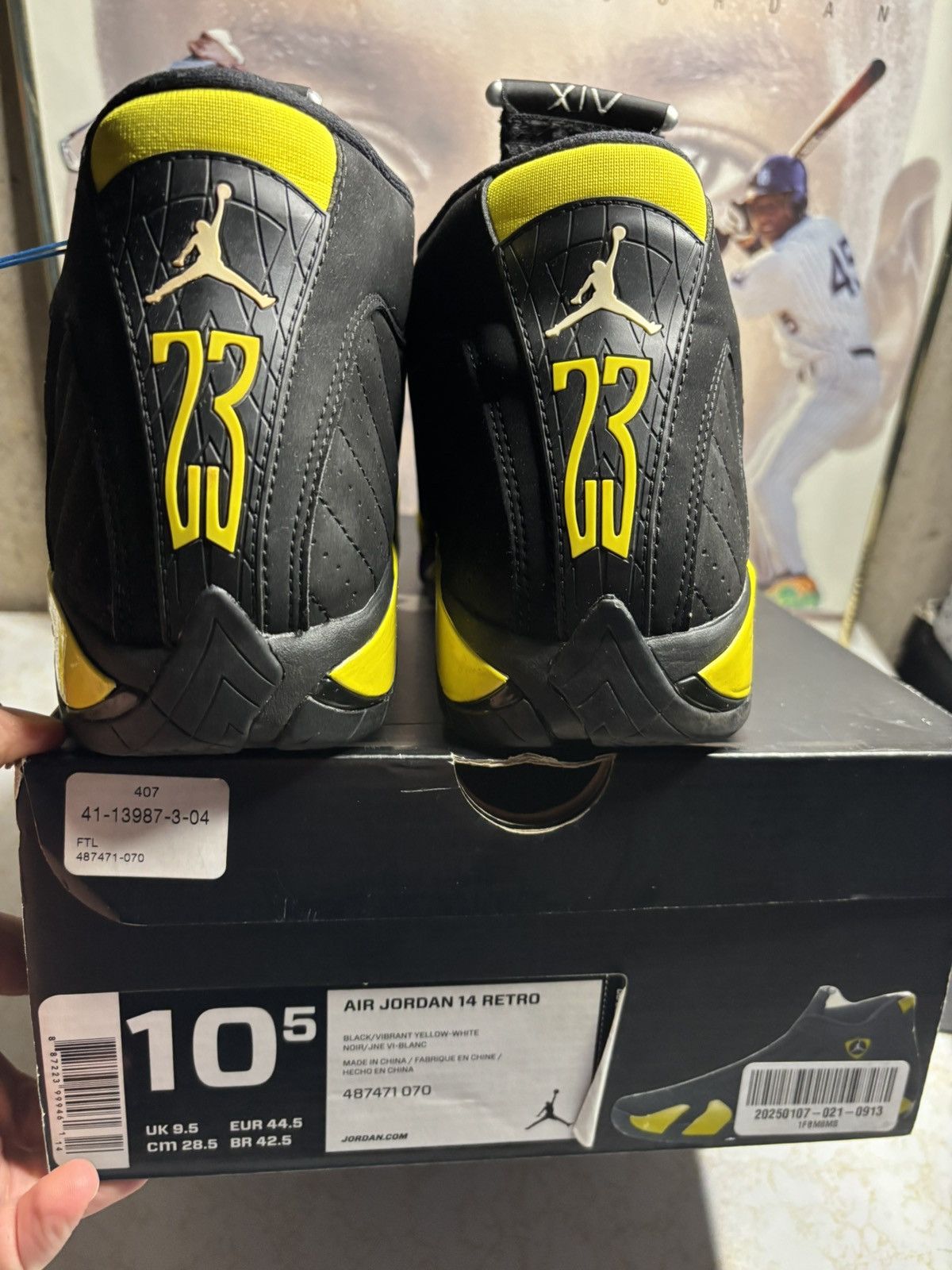 Jordan Brand Air Jordan 14 Retro 2013 thunder Size US 10.5 / EU 43-44 - 7 Thumbnail