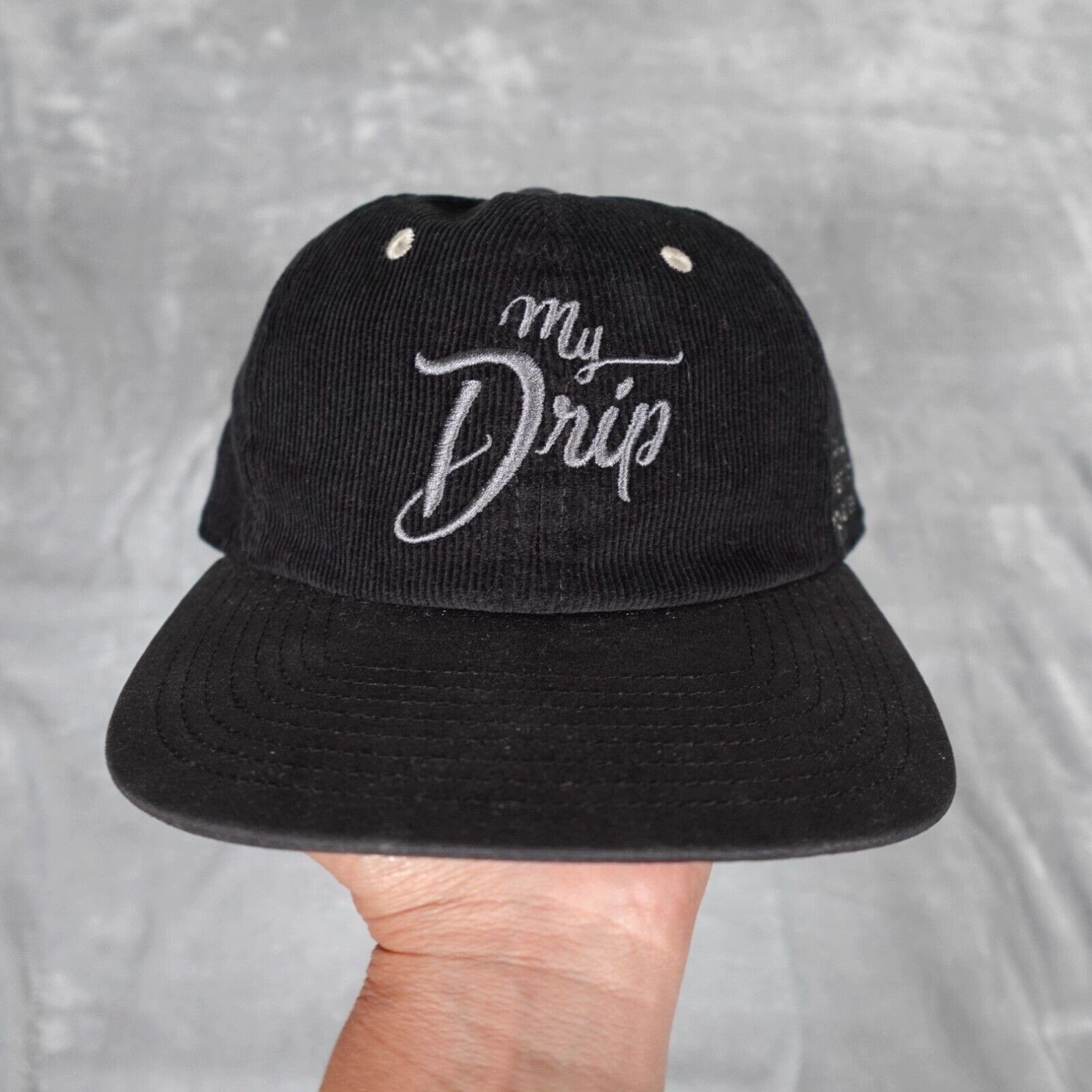 image of Vintage Starbucks Reserve Roastery "my Drip" Corduroy Snapback Hat Cap Black in White, Men's