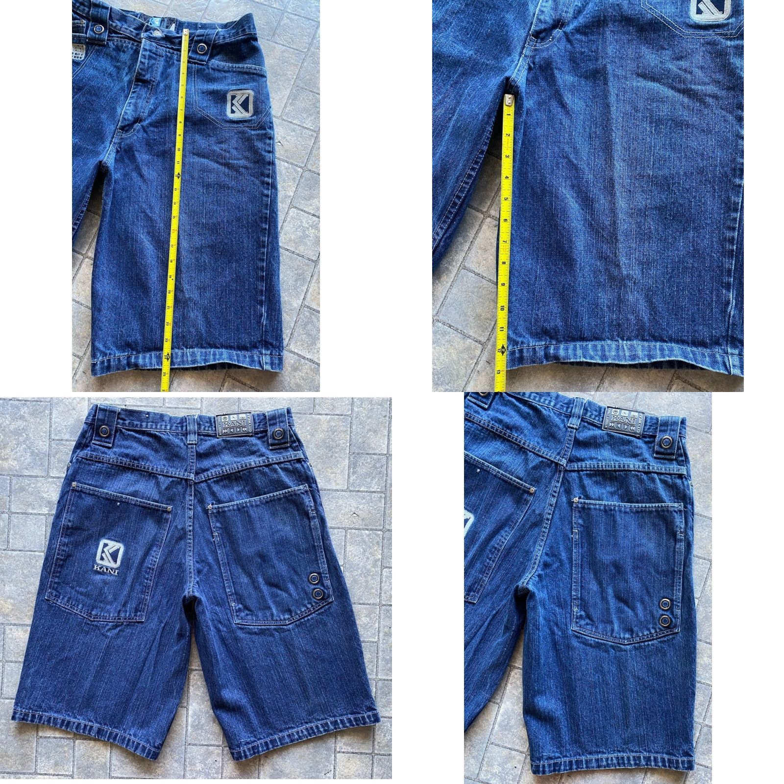 Denime VINTAGE Kani Denim Jeans Shorts Men 34 Blue DJ Embroidered Logo Headphone Size US 34 / EU 50 - 9 Thumbnail