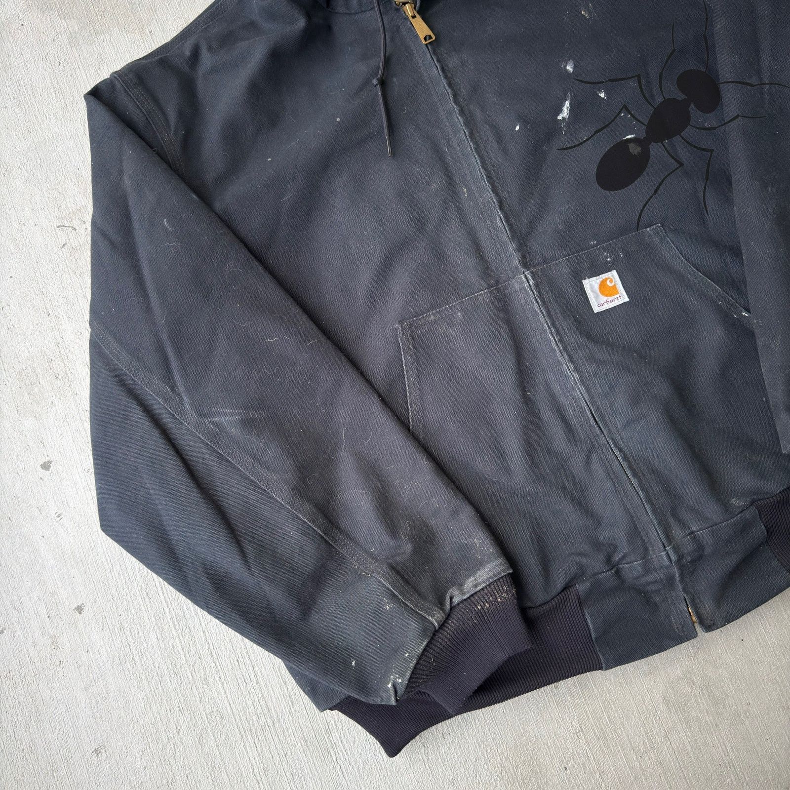 Carhartt × Vintage Carhartt J131 BLK black hooded work wear jacket Size US XXL / EU 58 / 5 - 3 Thumbnail