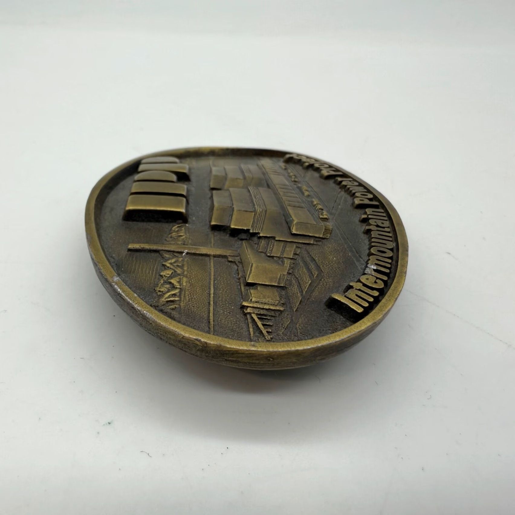 Vintage IPP Intermountain Power Project Brass Tone Oval Belt Buckle Mens Size ONE SIZE - 7 Thumbnail