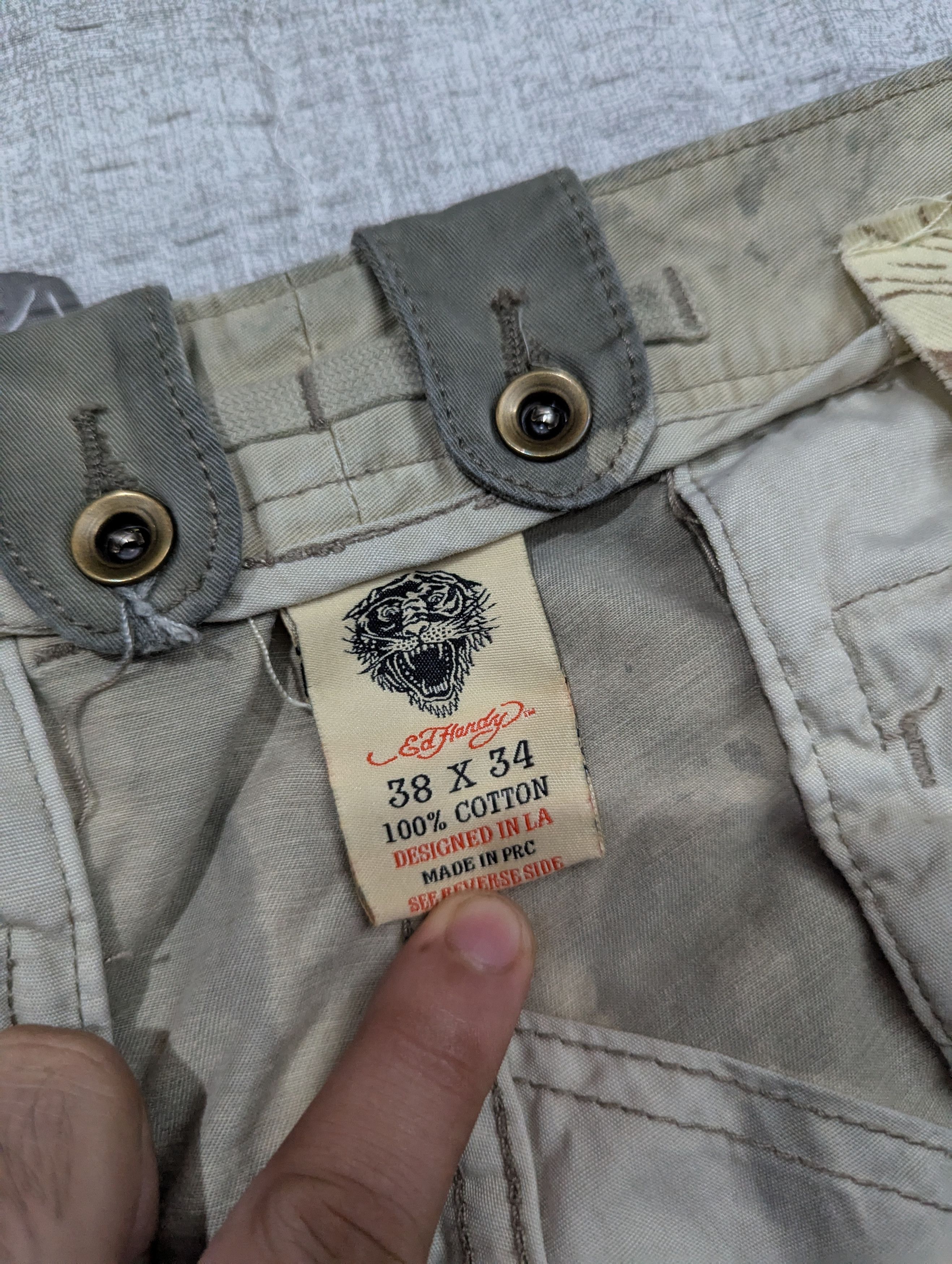 Christian Audigier × Ed Hardy Ed Hardy cargo zip baggy wide pants Size US 38 / EU 54 - 9 Thumbnail
