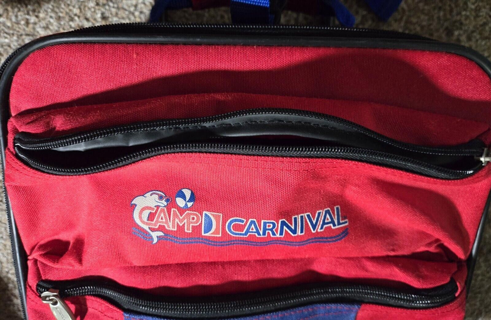 Designer 3 Piece Red And Blue Camp Carnival Luggae Set Wheels Size ONE SIZE - 11 Thumbnail