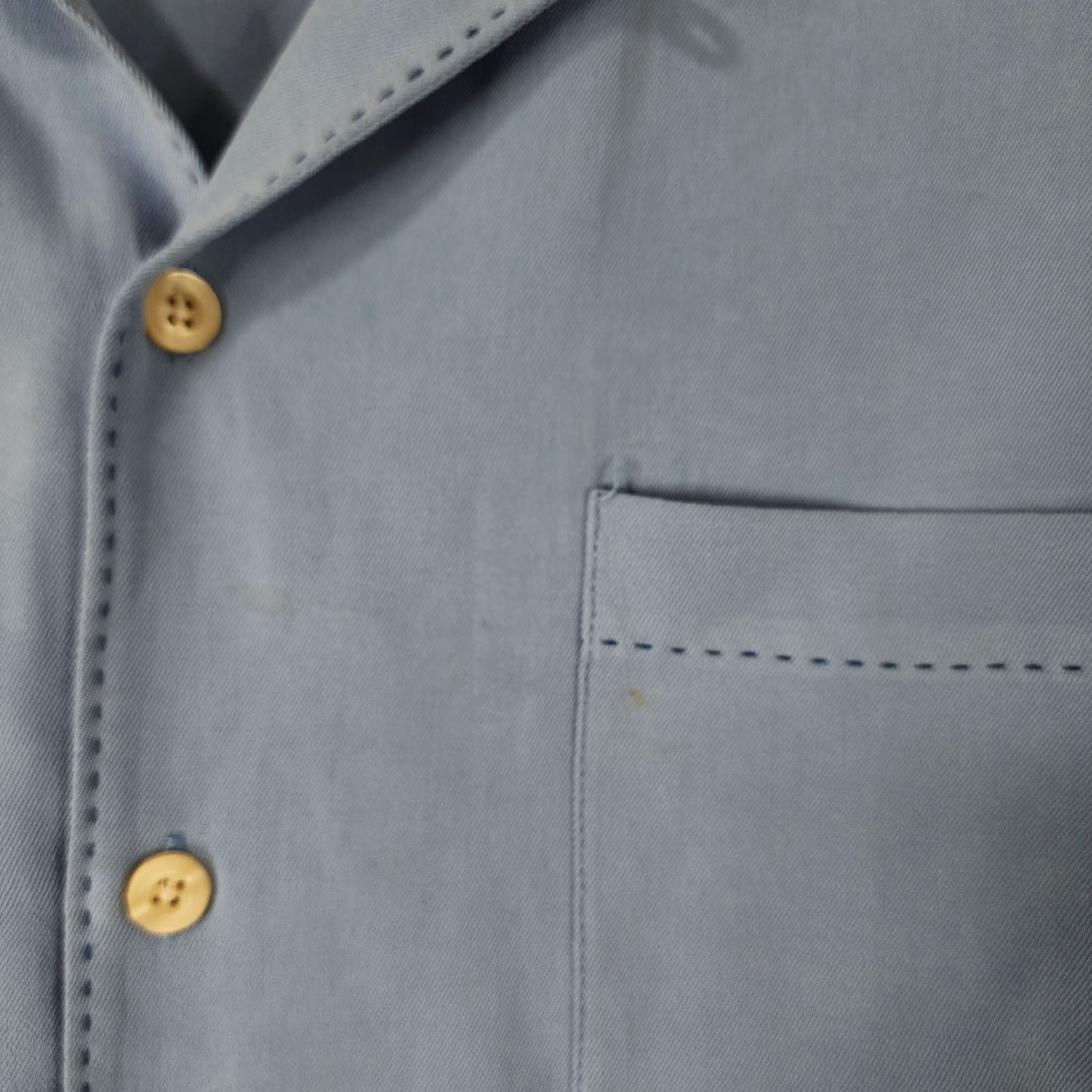 Tommy Bahama Tommy Bahama Blue Silk Button Up Short Sleeve Mens Large Size US 33 - 4 Thumbnail