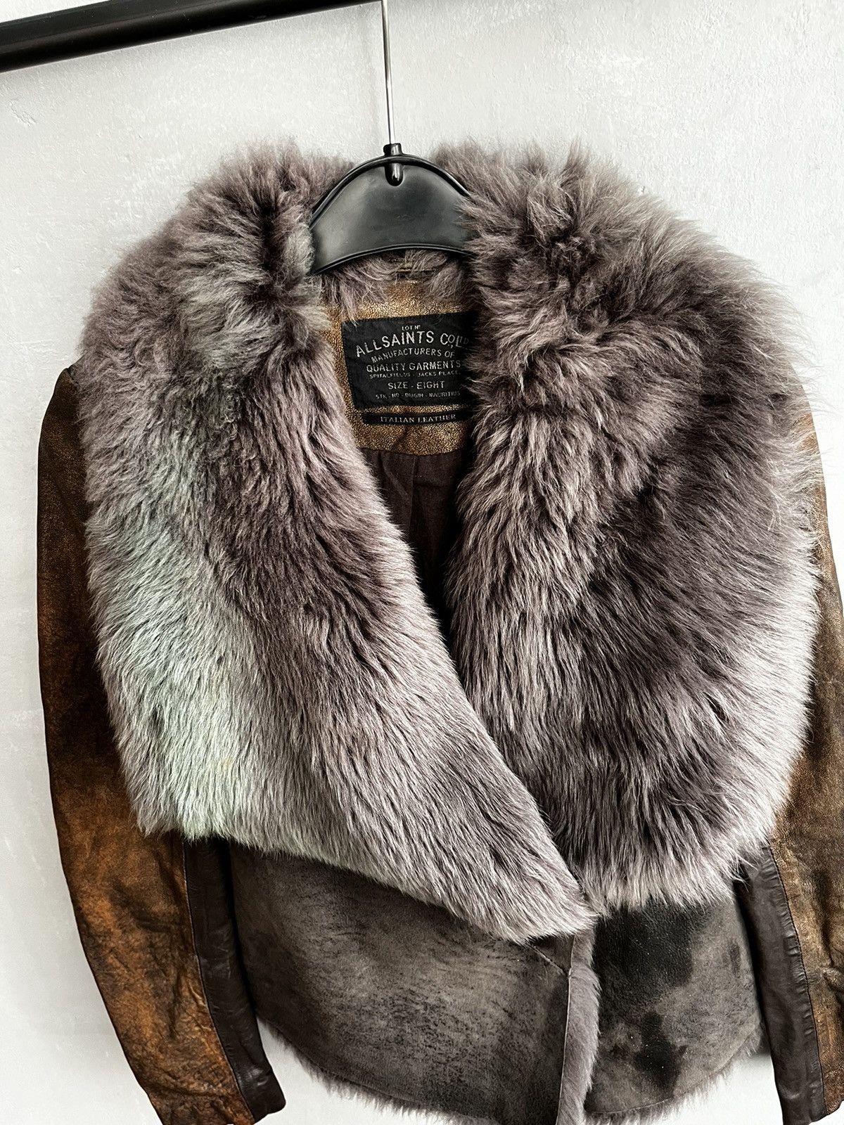 Allsaints × Hysteric Glamour AllSaints MURES Sheepskin Shearling Leather Jacket Size M / US 6-8 / IT 42-44 - 5 Thumbnail