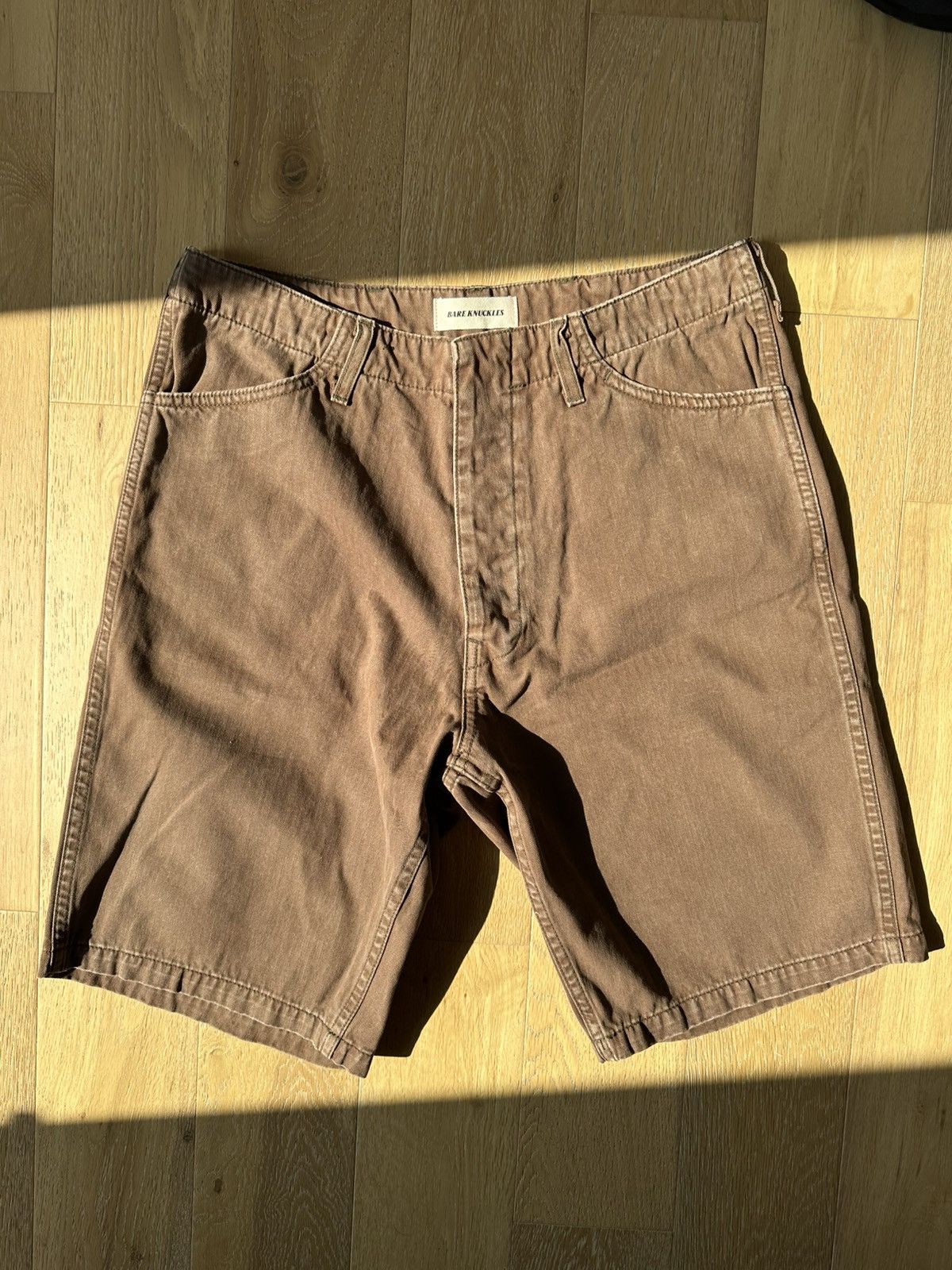 Bare Knuckles Overdyed Herringbone Shorts