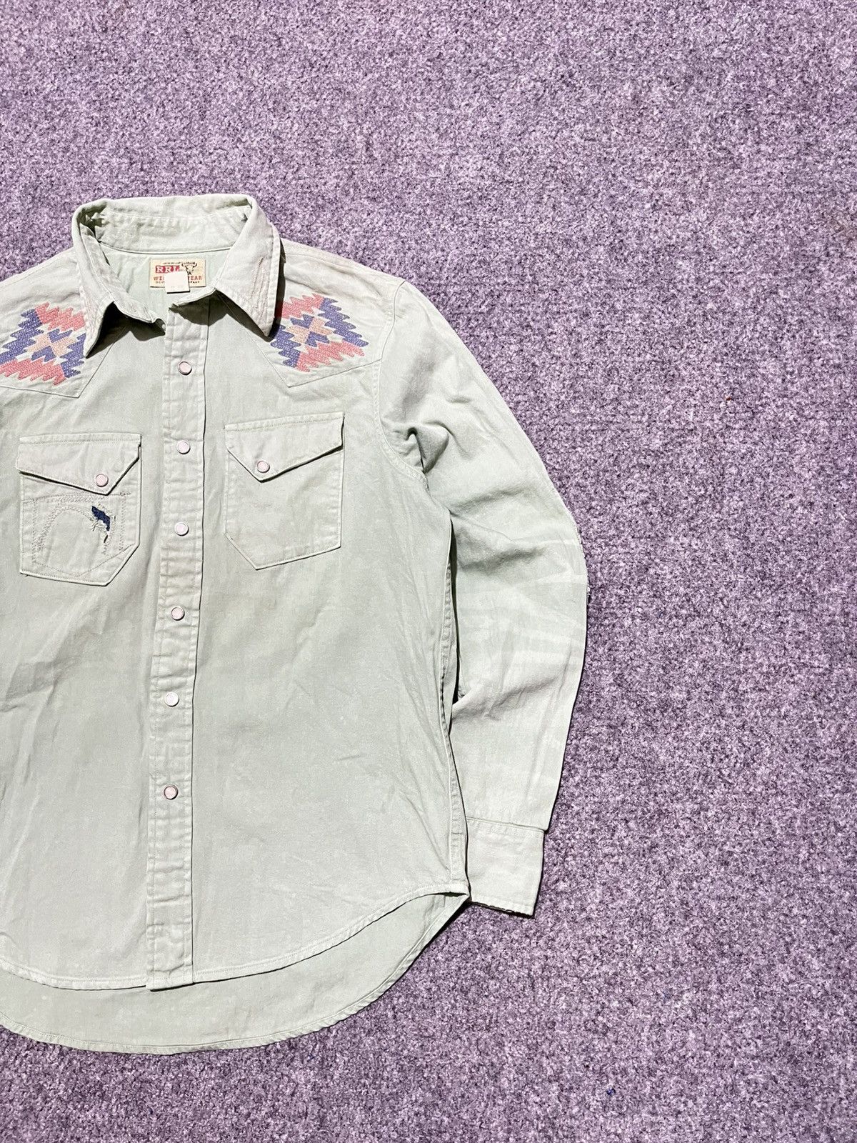 RRL Ralph Lauren ❌❌SOLD❌❌Vintage RRL Western Wear Longsshirt Size US M / EU 48-50 / 2 - 3 Thumbnail